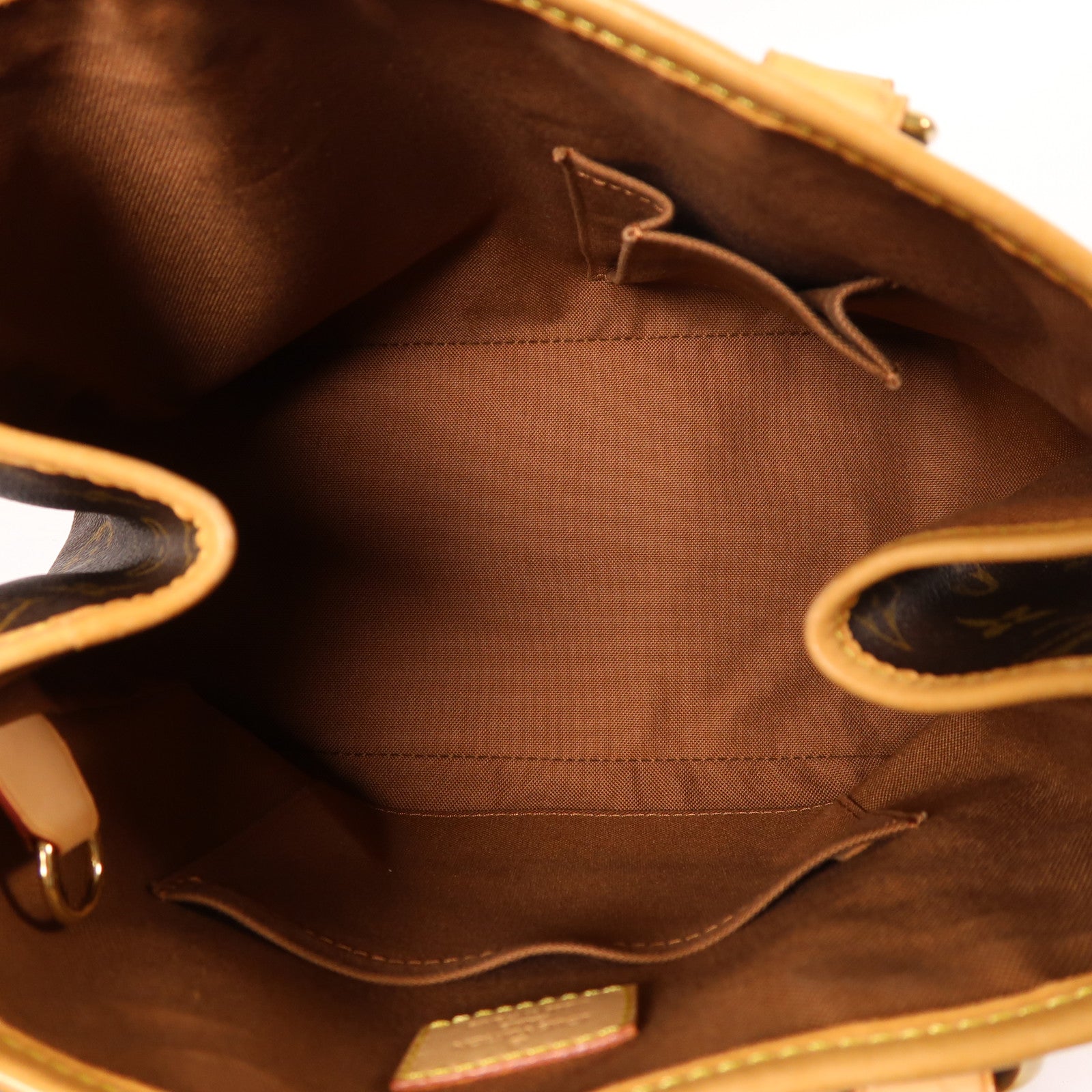 LOUIS VUITTON Monogram Batignolles金扣手挽袋棕色