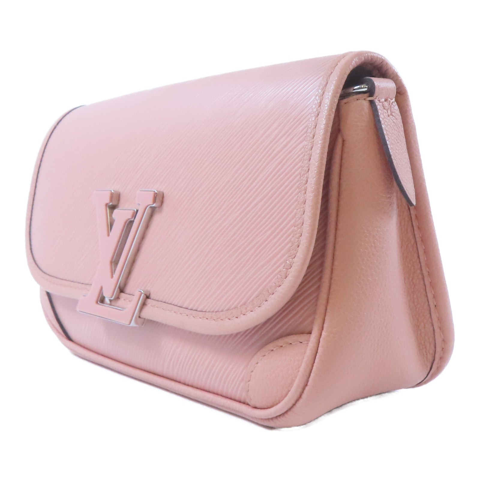LOUIS VUITTON EPI Buci銀扣肩背袋粉紅色