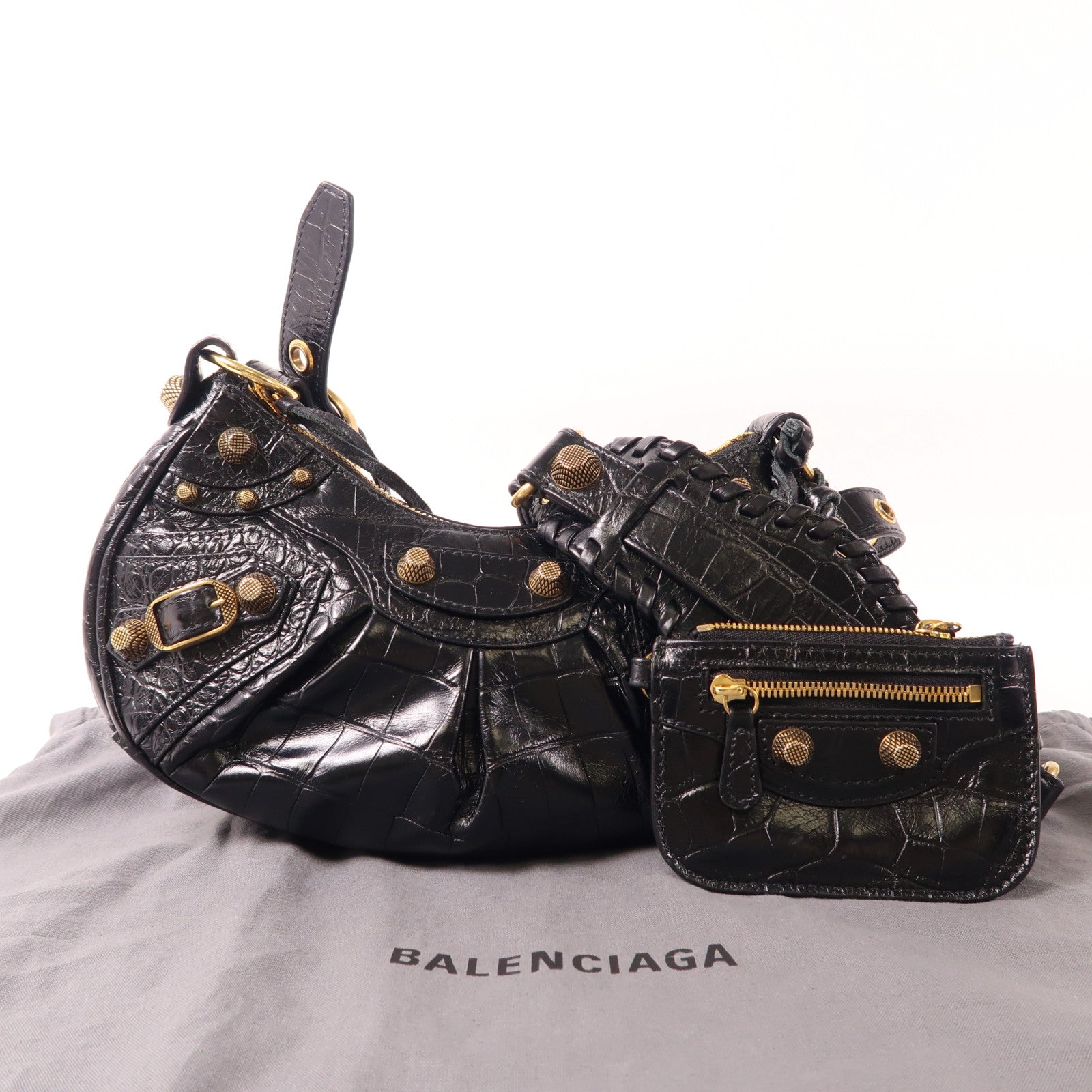 BALENCIAGA 皮革Le Cagole XS金扣肩背袋