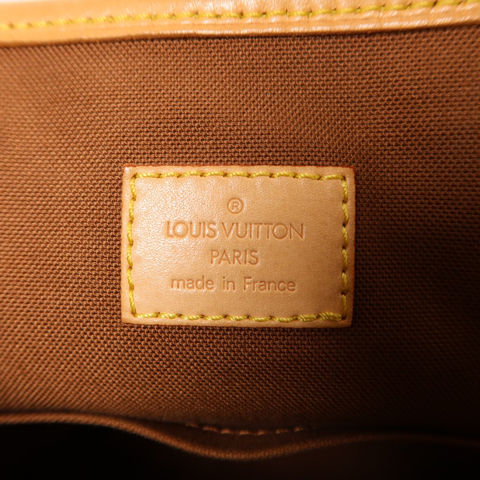 LOUIS VUITTON Monogram Batignolles金扣手挽袋棕色
