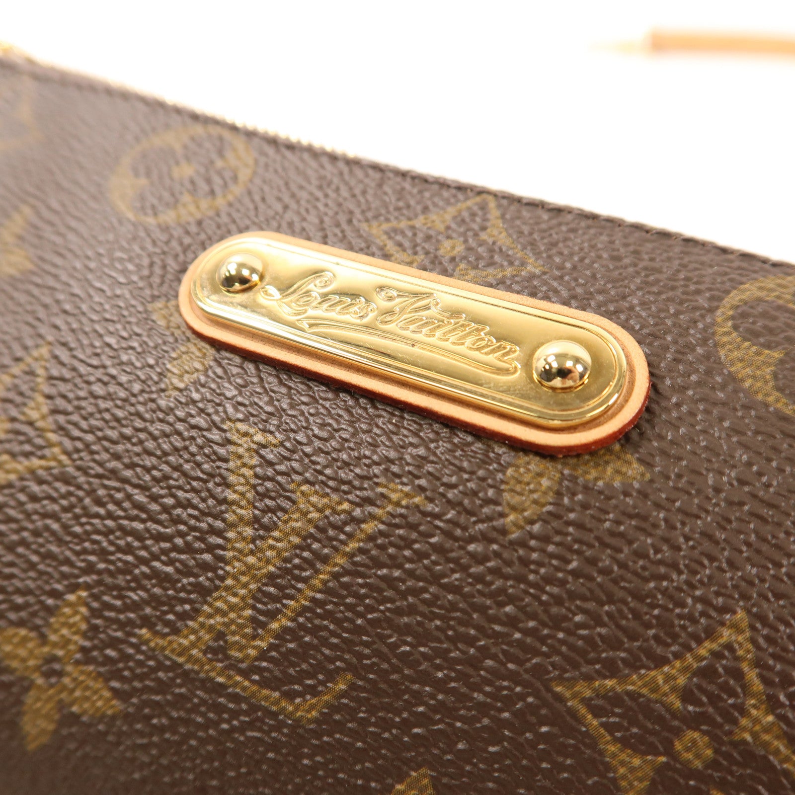 LOUIS VUITTON Monogram Eva金扣手挽肩背兩用袋棕色