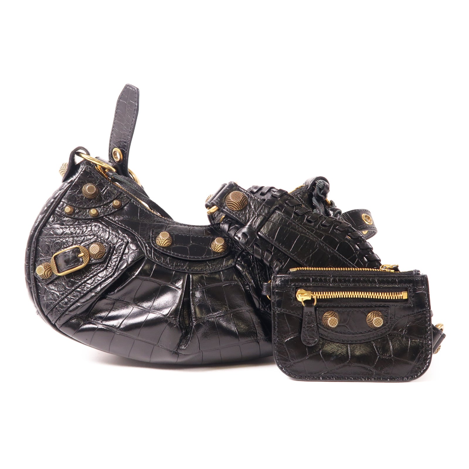 BALENCIAGA 皮革Le Cagole XS金扣肩背袋
