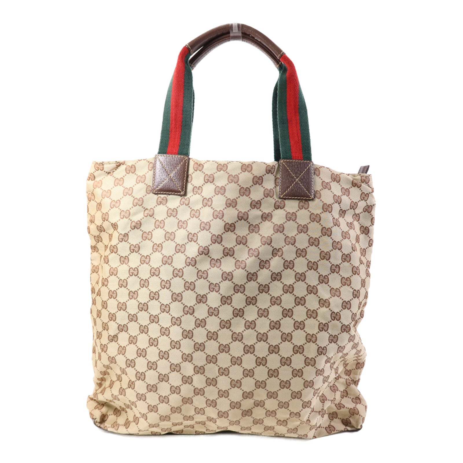 GUCCI 帆布Tote Bag銀扣手挽袋