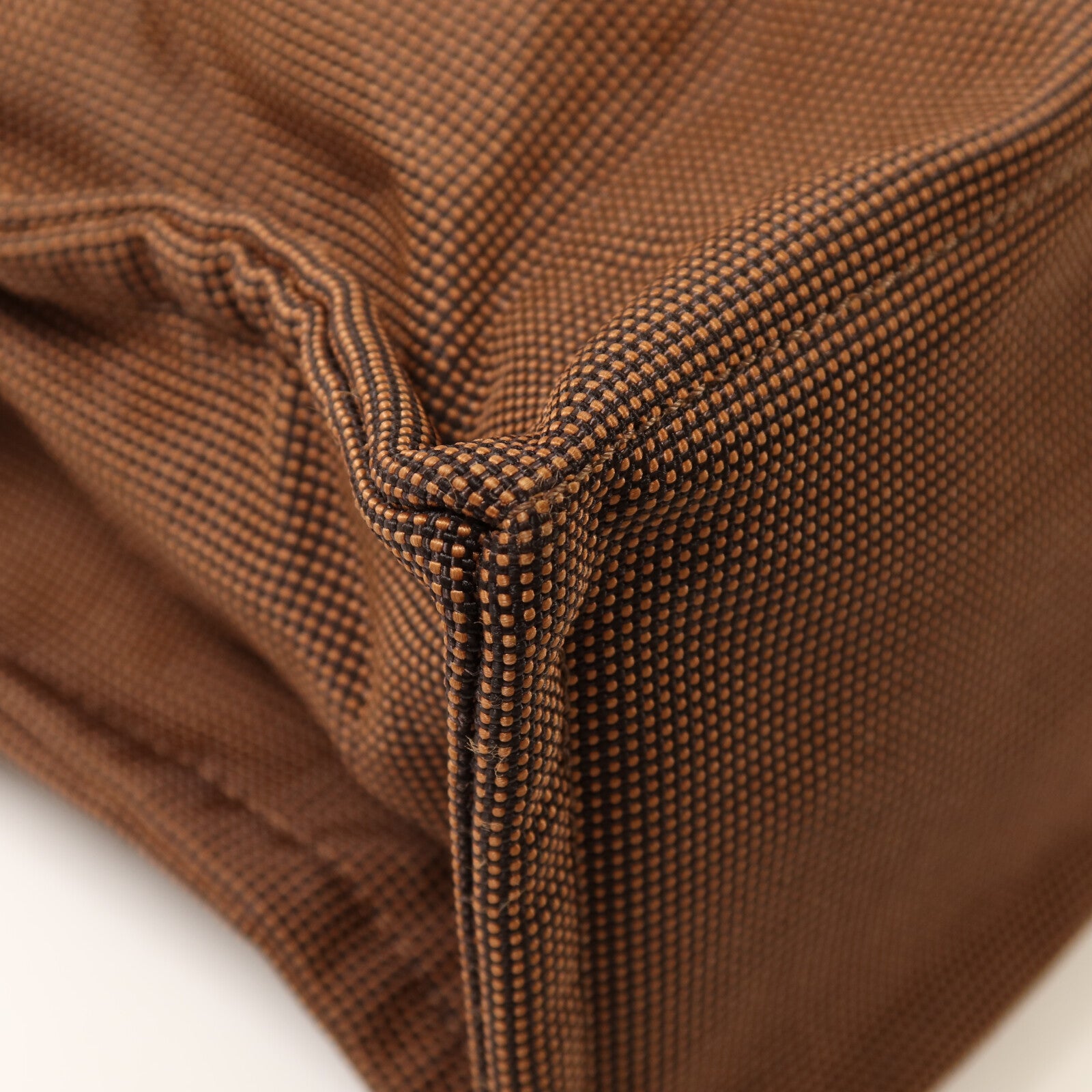 HERMES 帆布Her Line MM銀扣手挽袋Brown