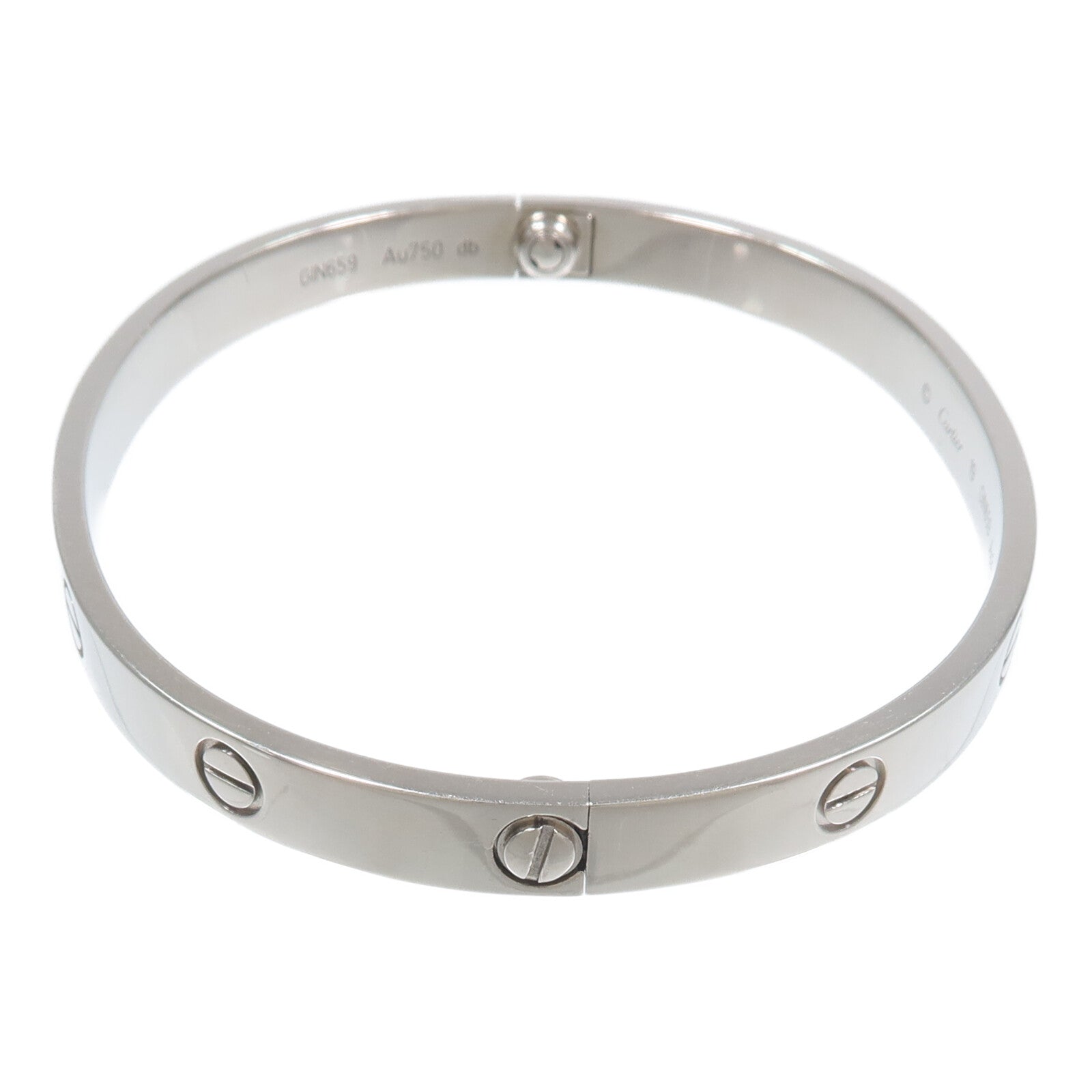 CARTIER 18K白金Love Bangle手鐲