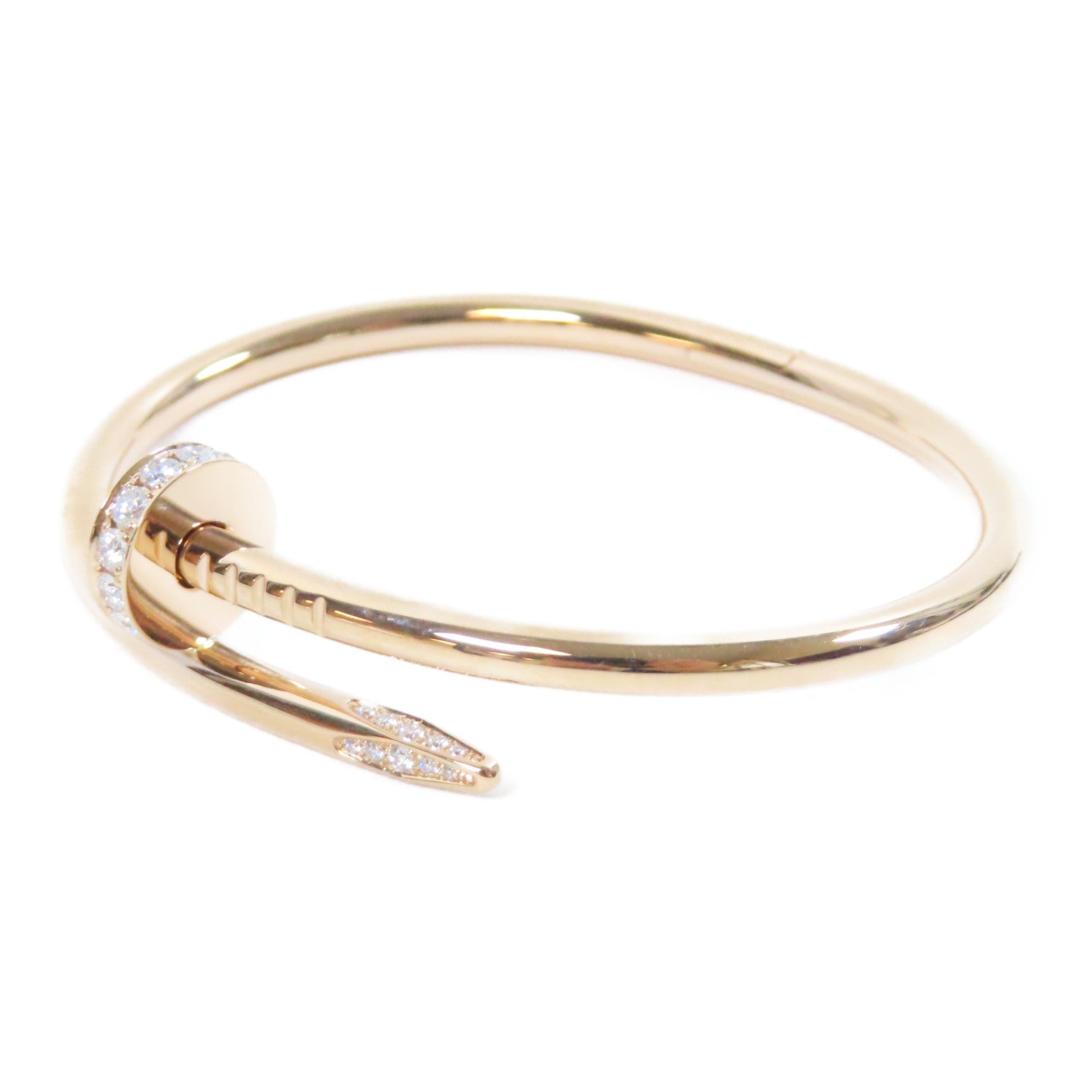 CARTIER 【激減優惠】18K玫瑰金Juste Un Clou Bracelet鑽石手鐲Cartier#15