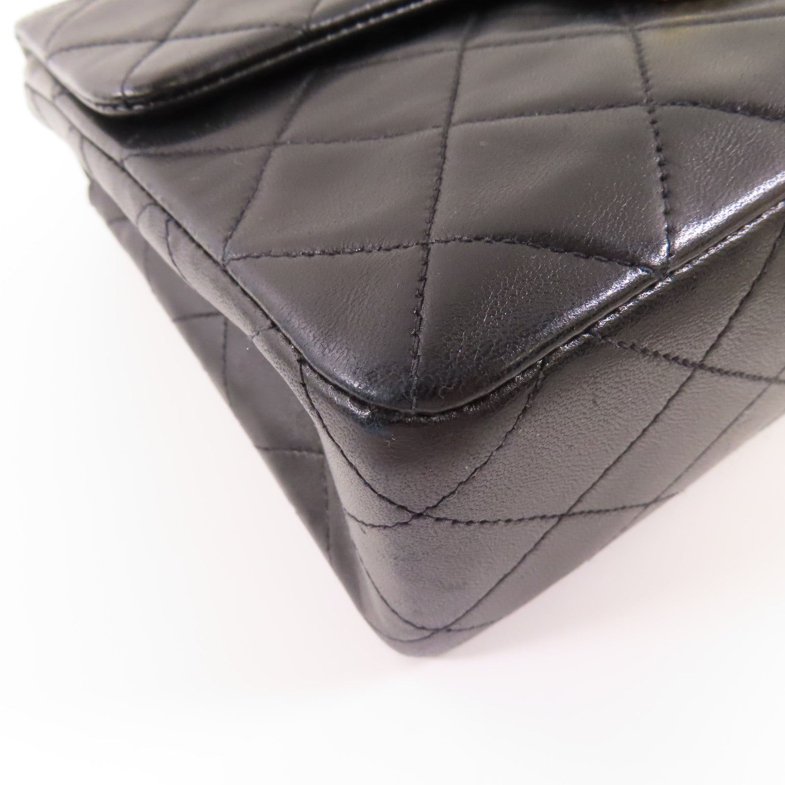 CHANEL 羊皮皮革Chain Shoulder Bag金扣鏈帶肩背袋