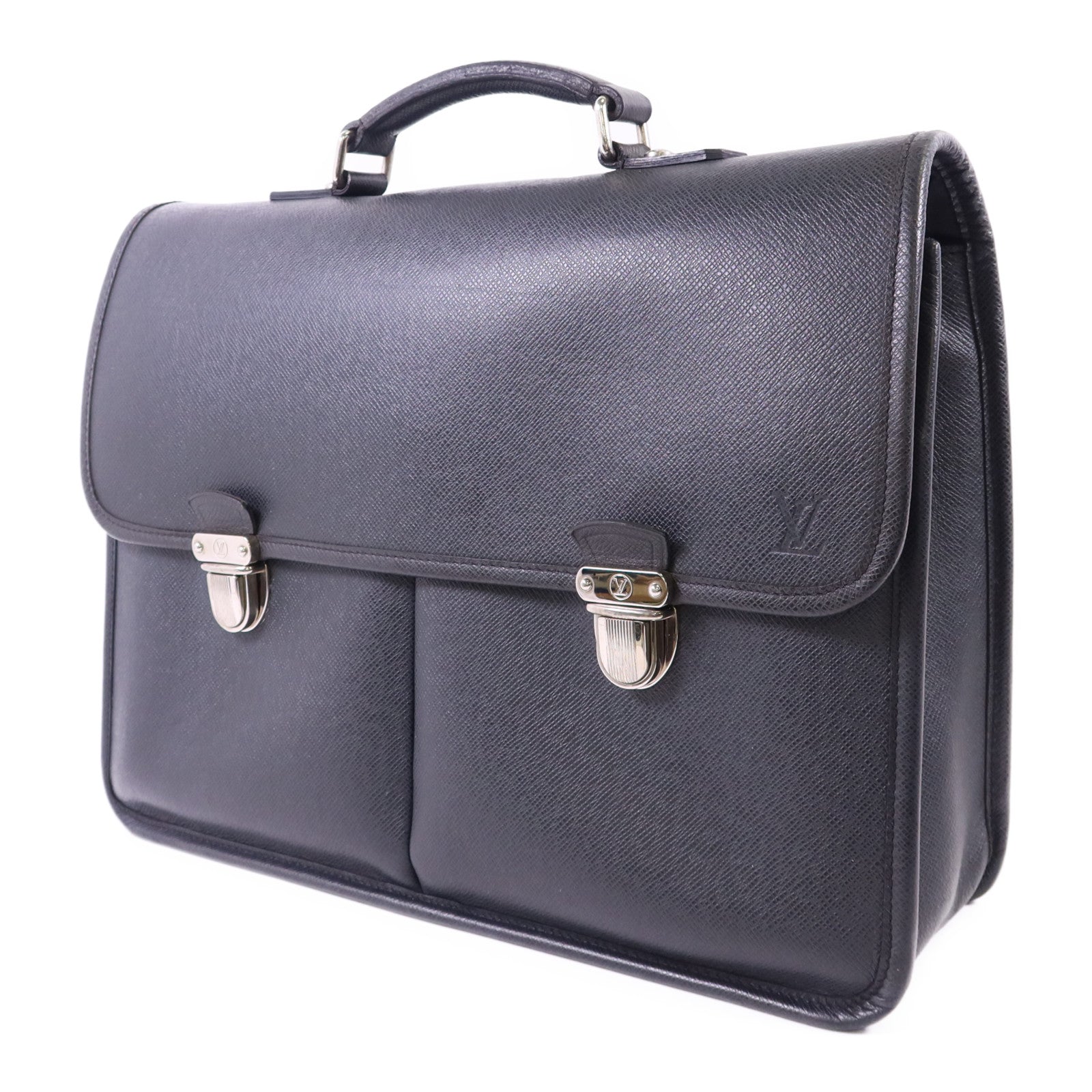 LOUIS VUITTON Taiga Anton Messenger Bag銀扣公事包