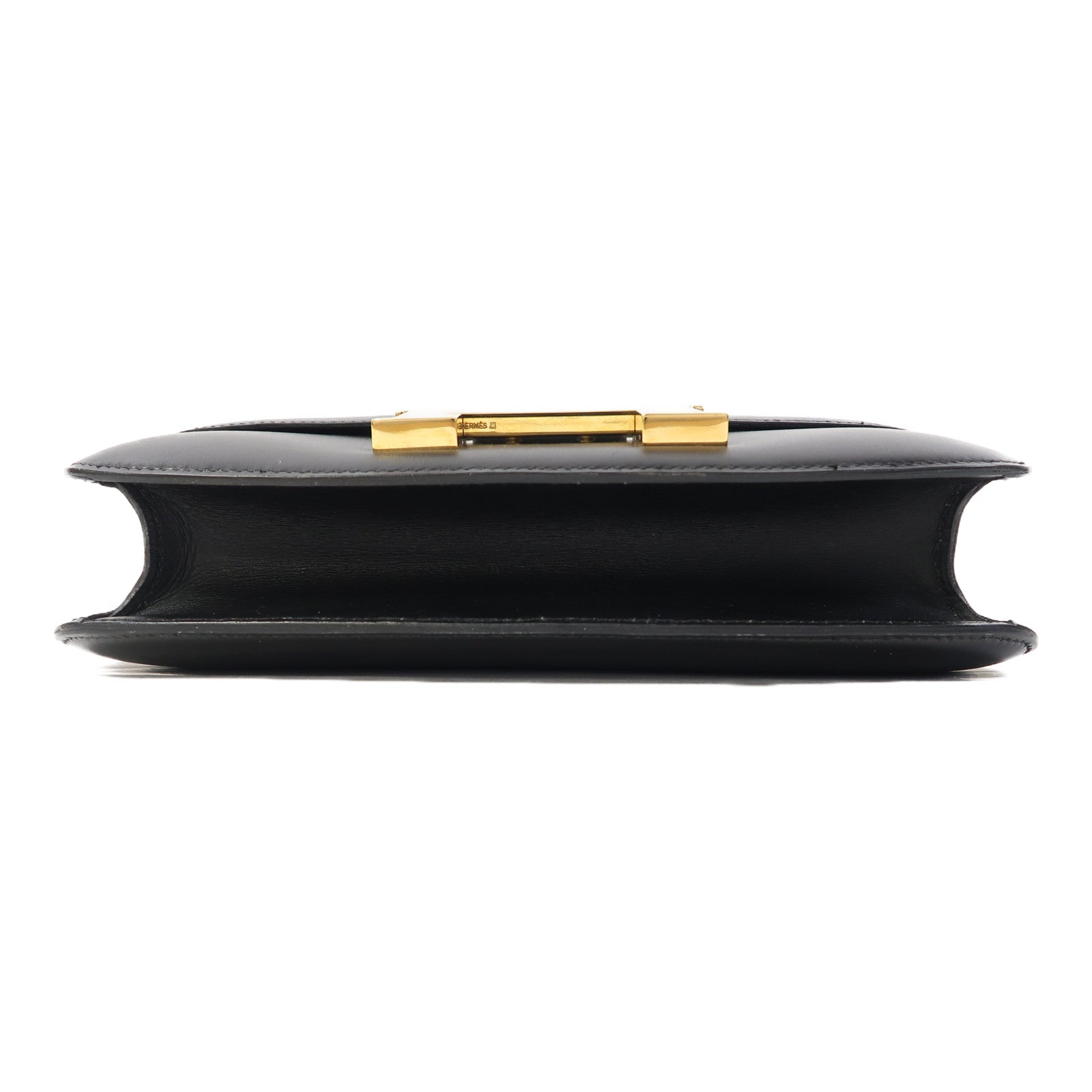 HERMES Box Calf皮革Constance 23金扣肩背袋黑色