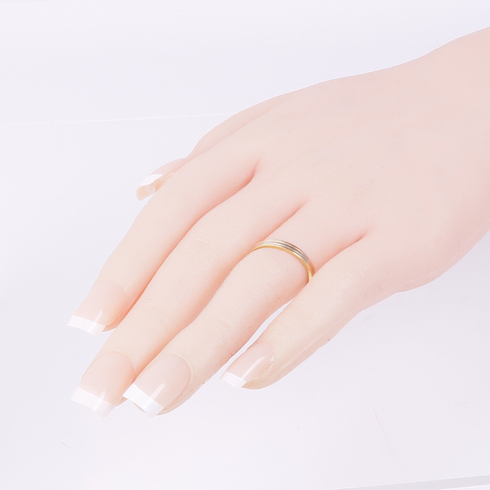 CARTIER 18K黃金/白金/玫瑰金Three Gold Ring戒指Cariter#53/US#6.25