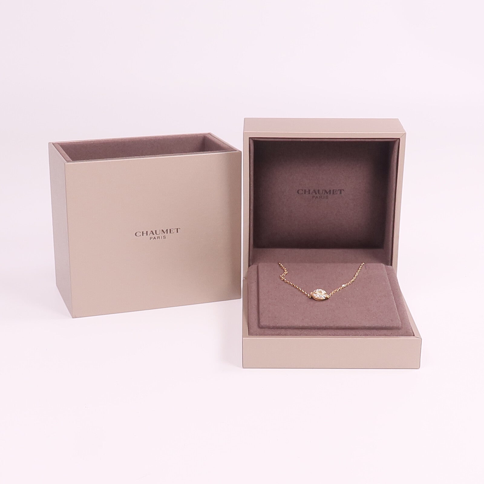 Chaumet 18K玫瑰金Liens Seduction Pendant鑽石項鍊