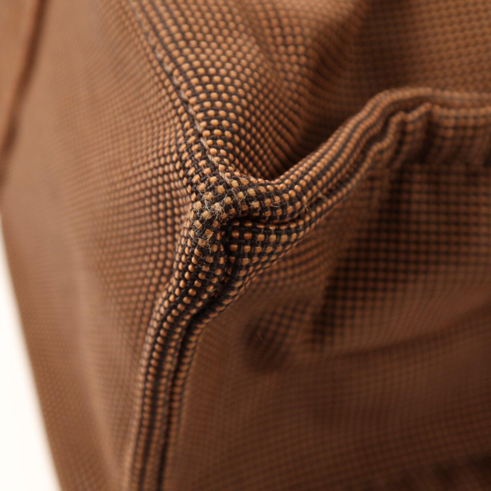 HERMES 帆布Her Line MM銀扣手挽袋Brown