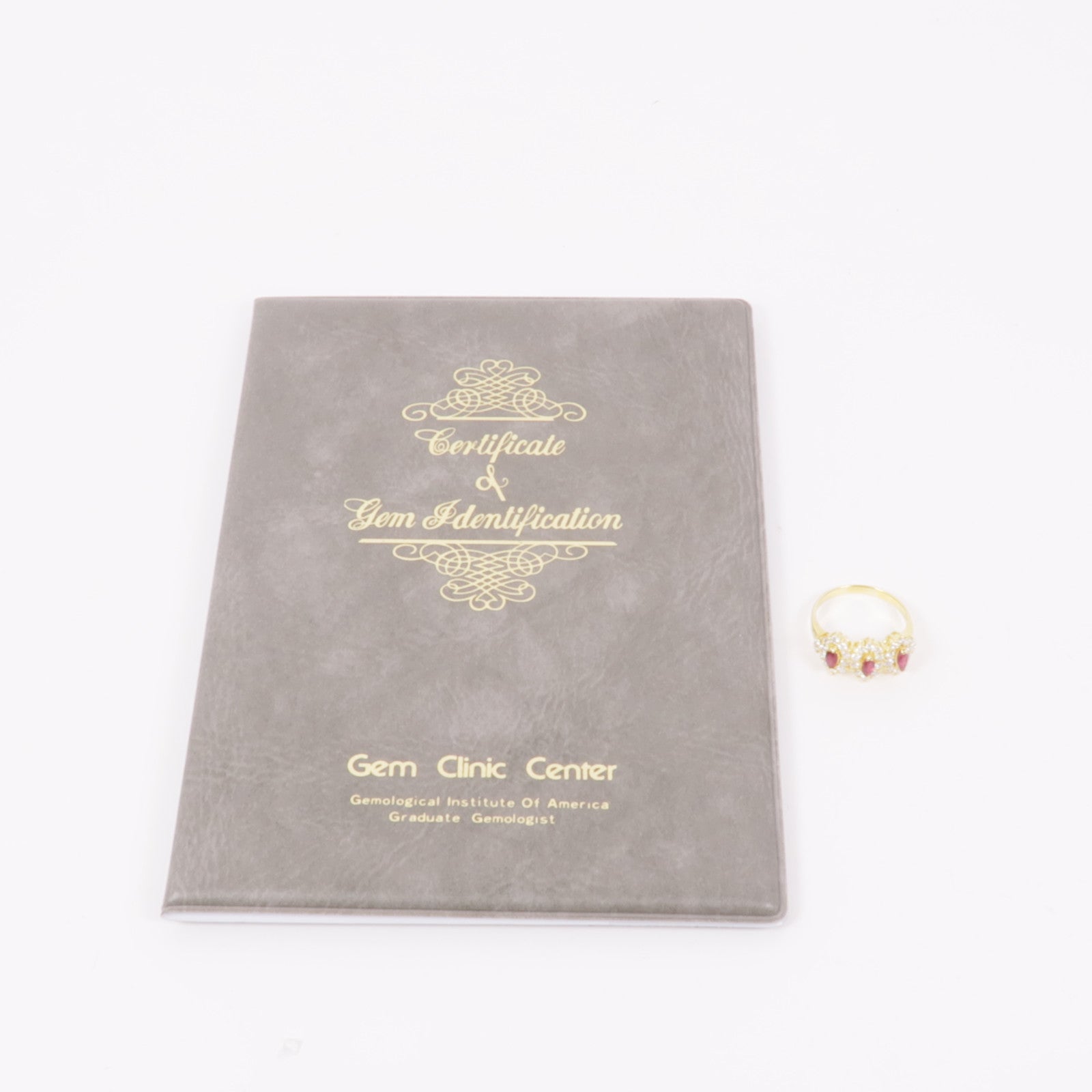 JEWELRY 【激減優惠】18K黃金Ruby/Diamond Ring紅寶石/鑽石戒指US#7.5