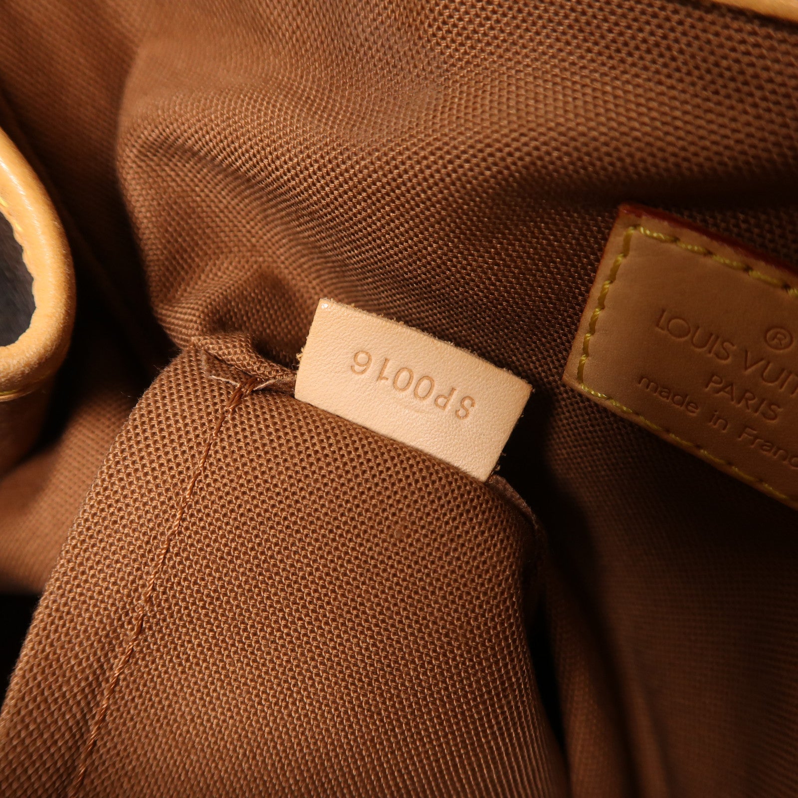 LOUIS VUITTON Monogram Batignolles金扣手挽袋棕色