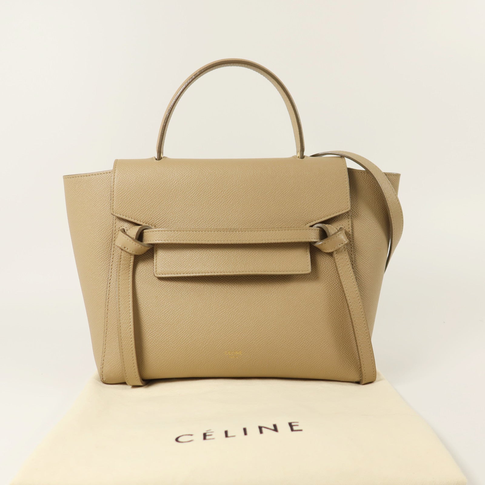 CELINE 牛皮皮革Belt Bag金扣手挽肩背兩用袋