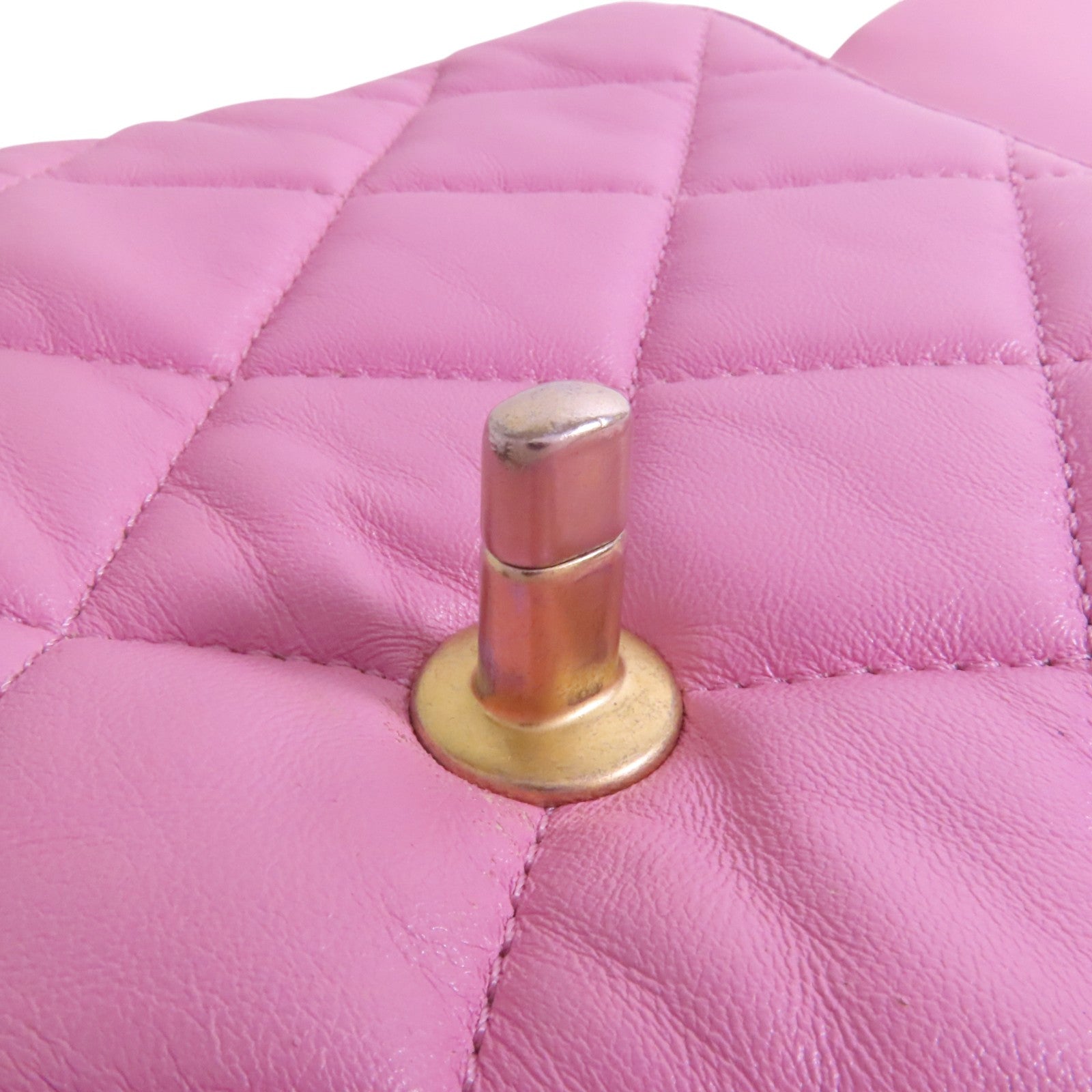 CHANEL 羊皮皮革Chain Shoulder金扣鏈帶肩背袋