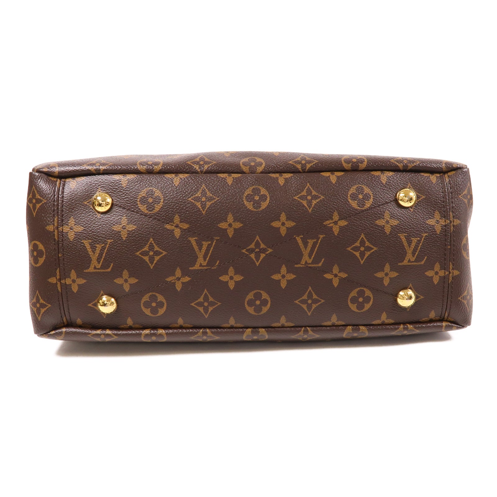 LOUIS VUITTON Monogram Pallas金扣手挽肩背兩用袋棕色