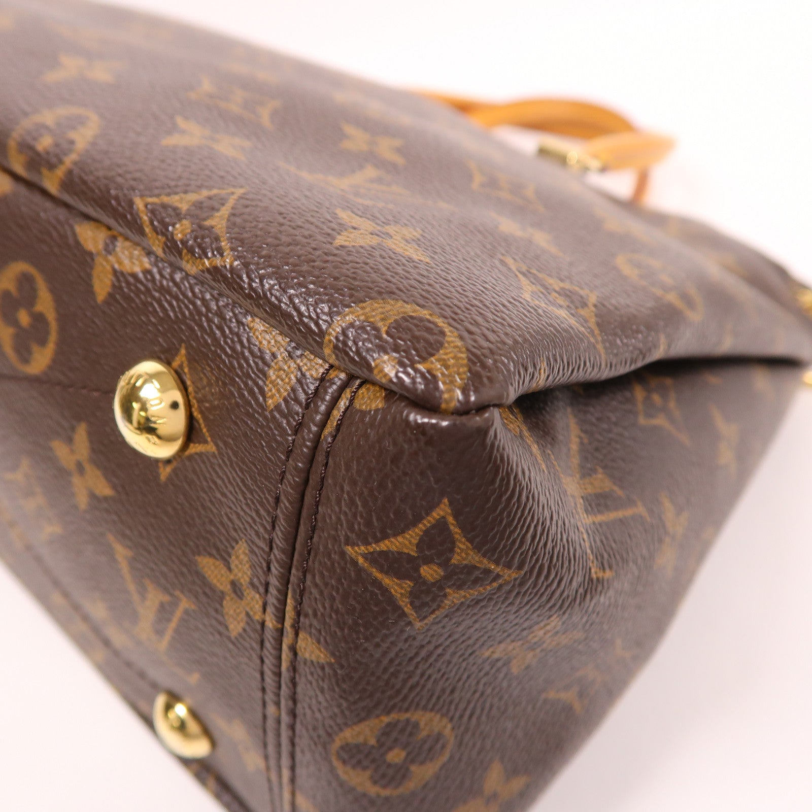 LOUIS VUITTON Monogram Pallas金扣手挽肩背兩用袋棕色