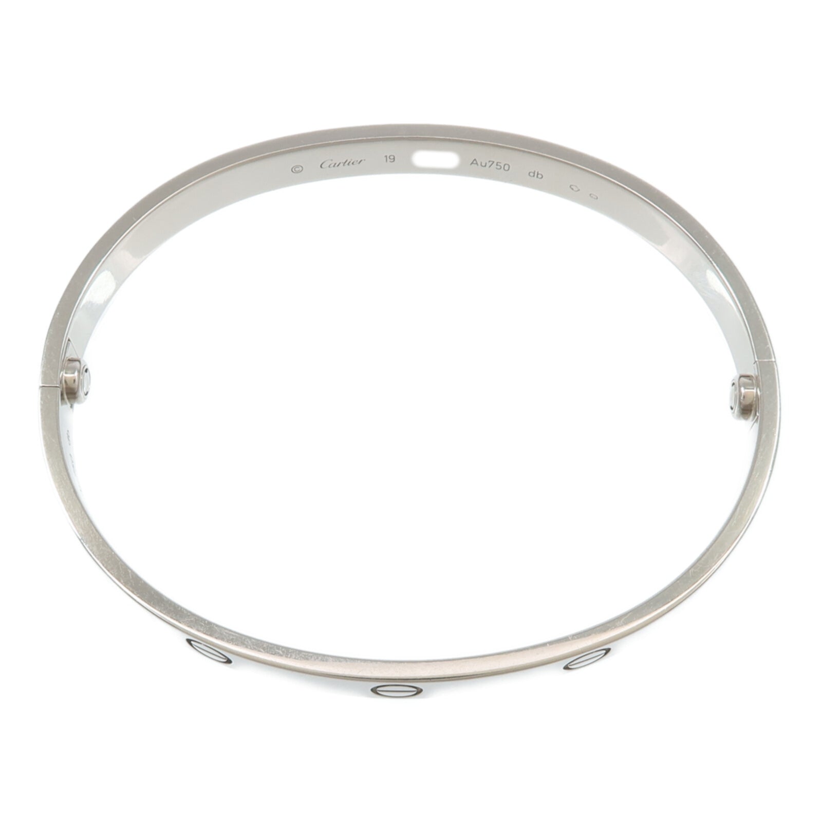 CARTIER 18K白金Love Bangle手鐲