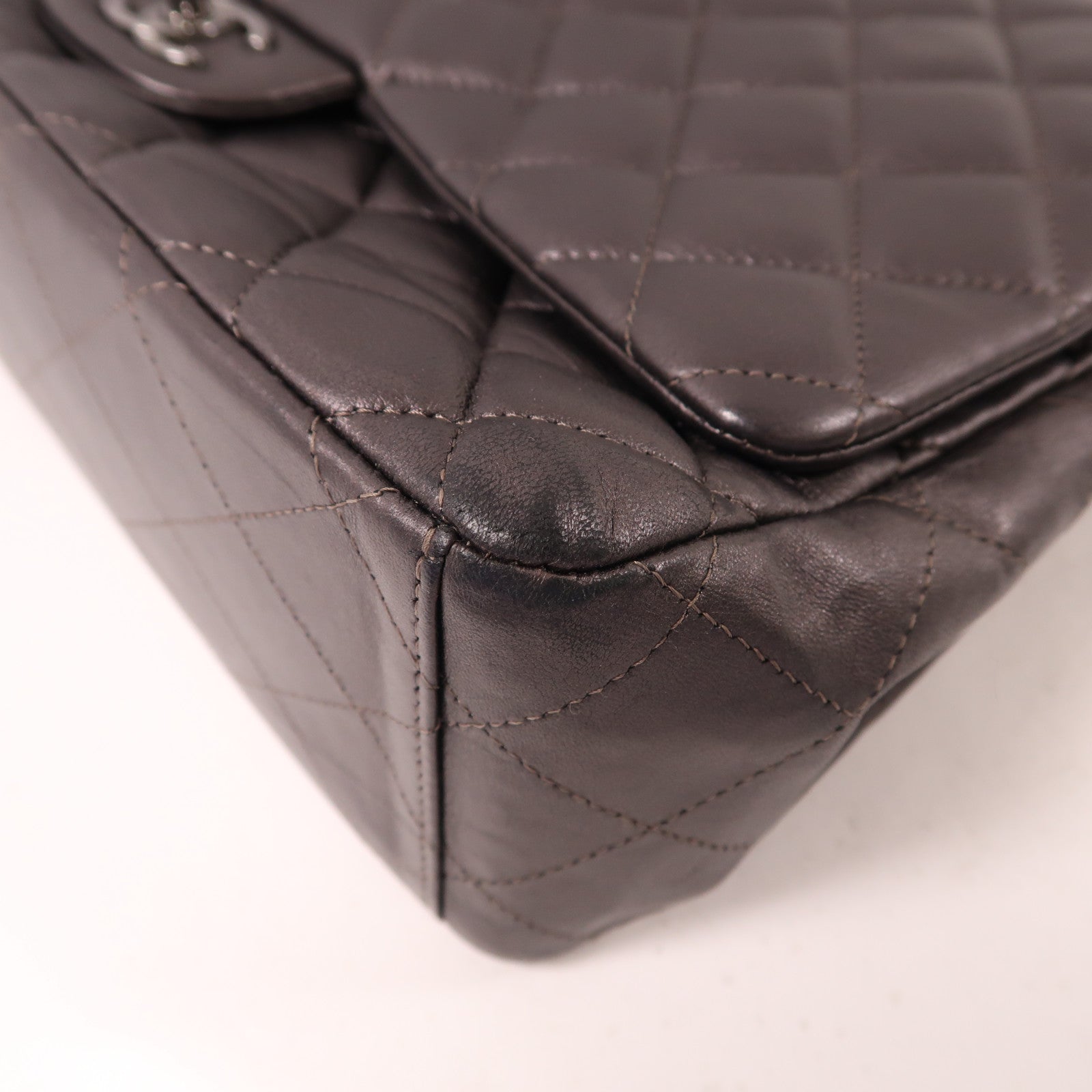 CHANEL CC SHW Large Classic Chain Shoulder Bag A58600 Leather Black