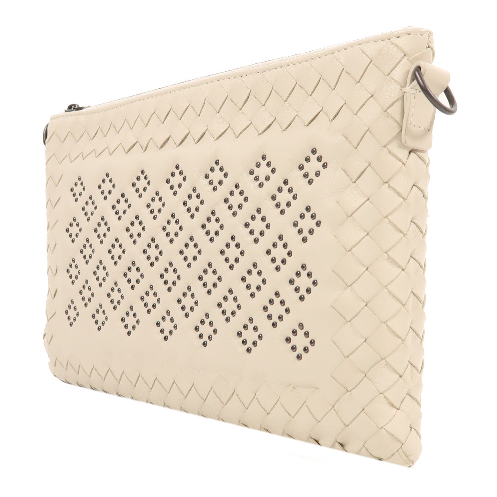 BOTTEGA VENETA 羊皮皮革Chain Shoulder鏈帶肩背袋白色