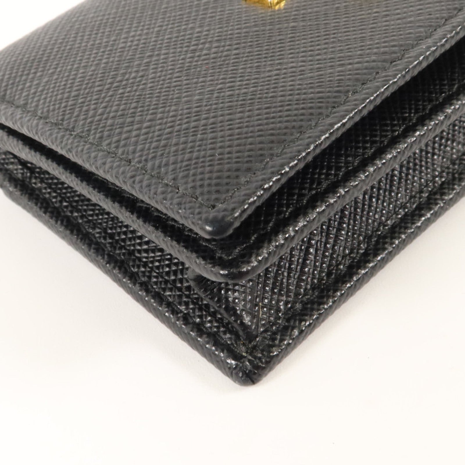PRADA Saffiano皮革Card case金扣卡片套