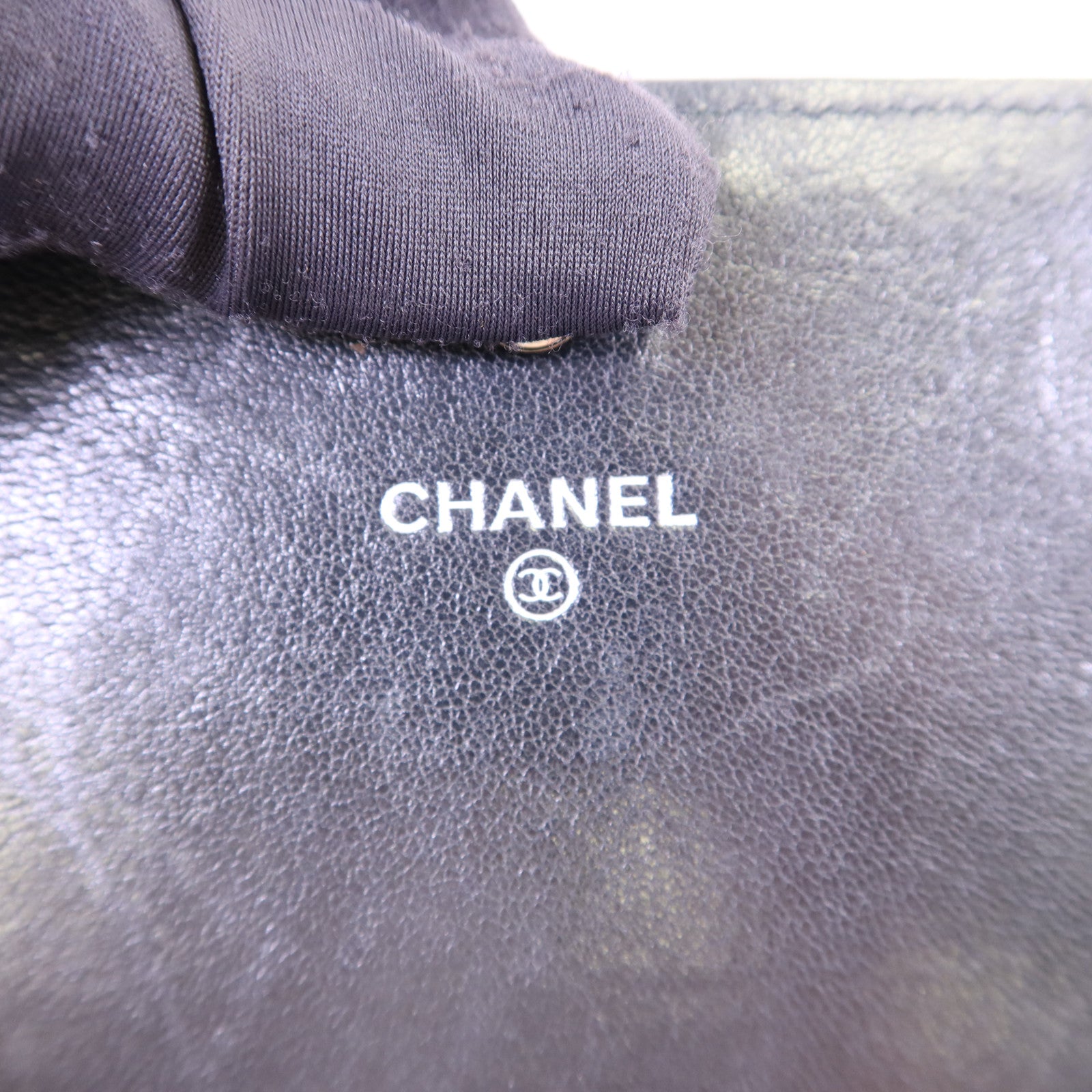 CHANEL 牛皮皮革Long Wallet銀扣長錢包