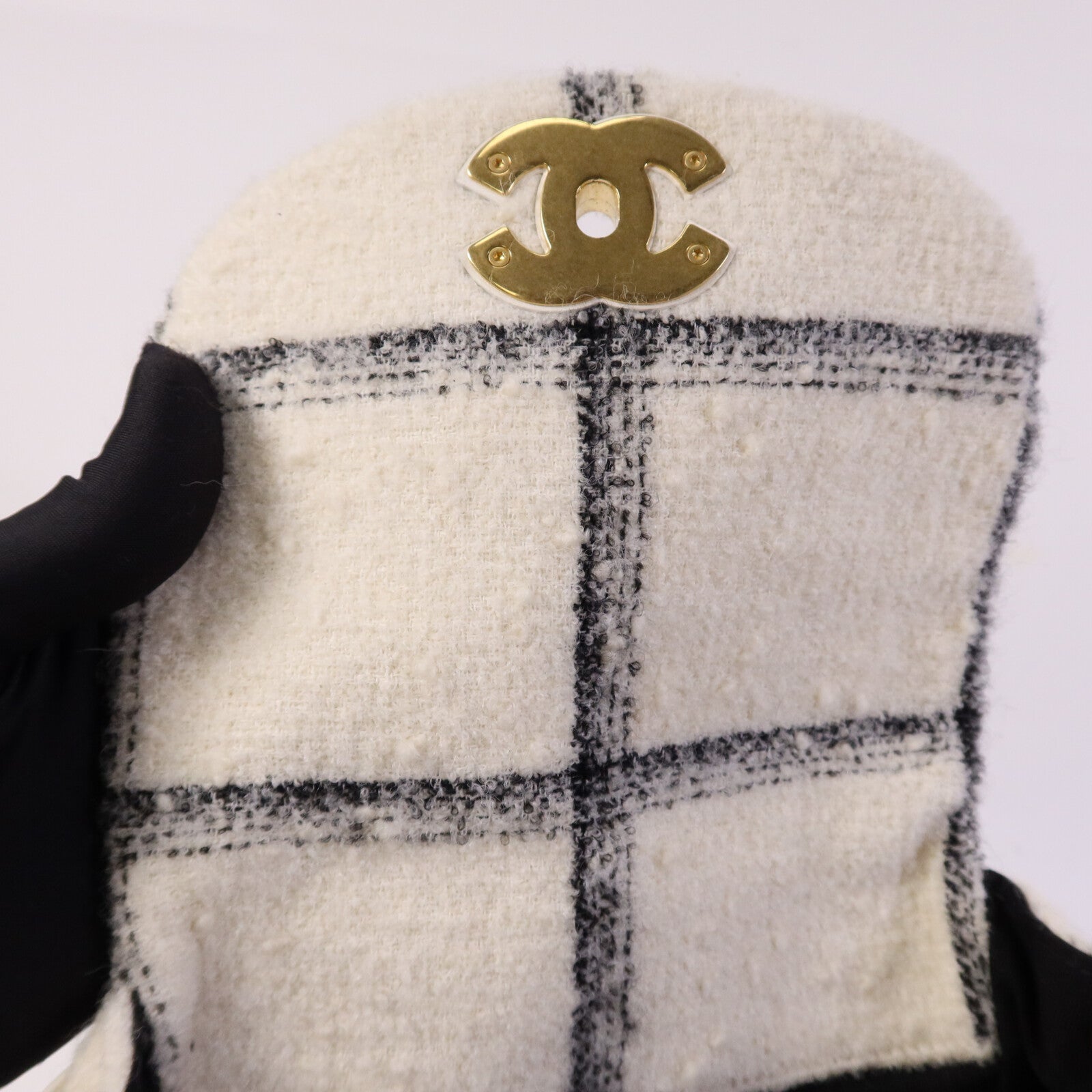 CHANEL 【激減優惠】Tweed 22K Duma金扣鏈帶背包