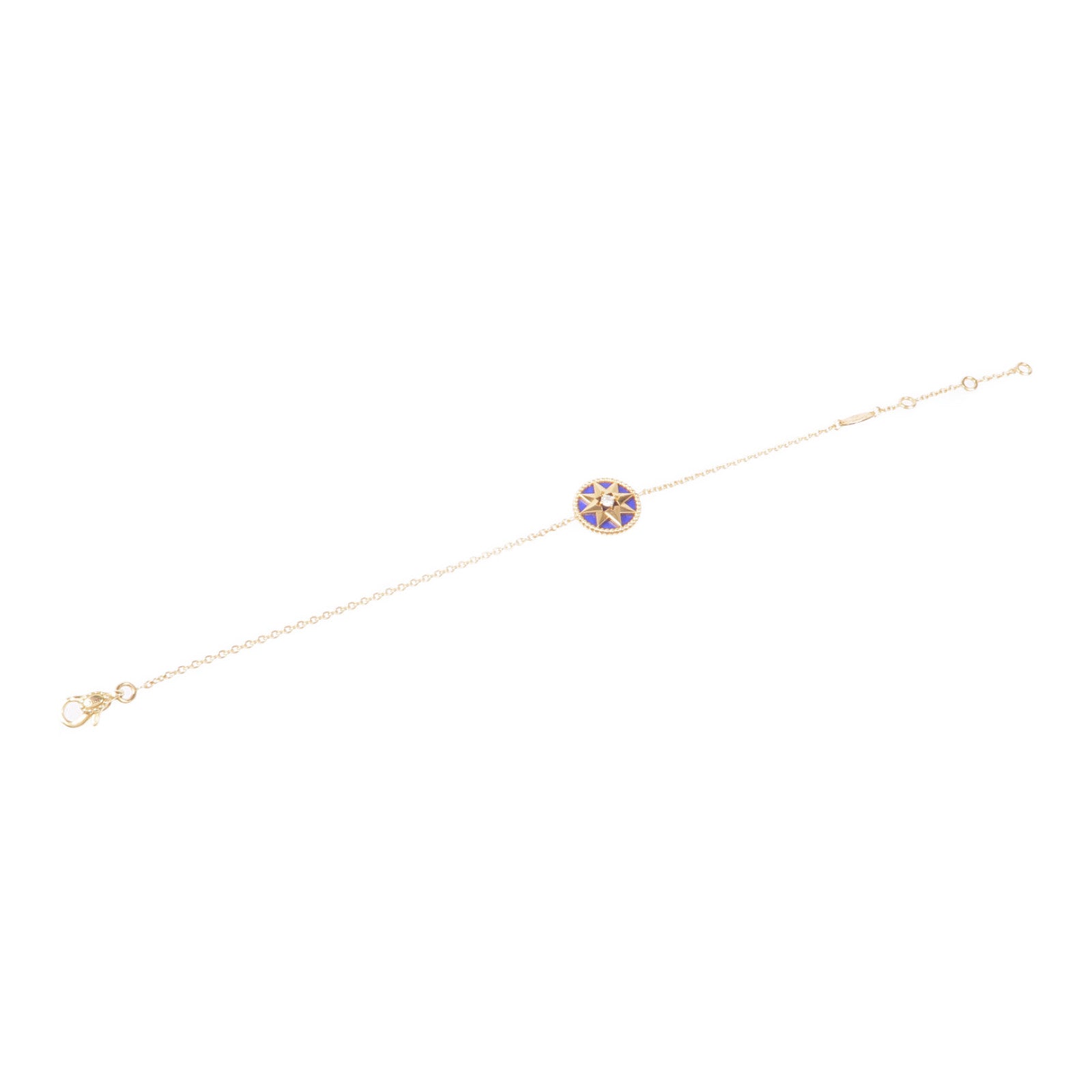 Dior 18K玫瑰金/青金石Rose De Vents鑽石手鏈