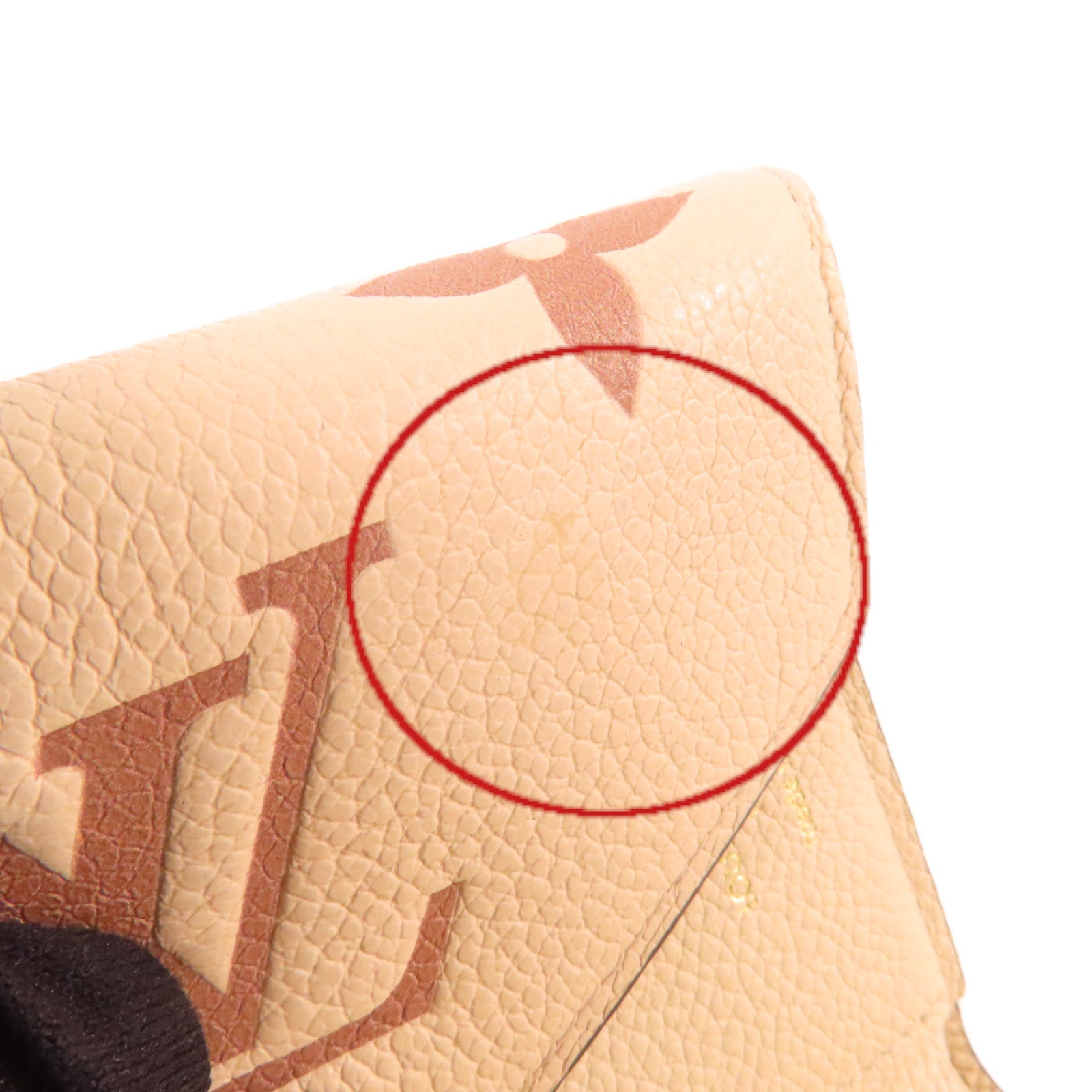 LOUIS VUITTON Monogram Empreinte Victorine Short Wallet金扣短錢包奶油色