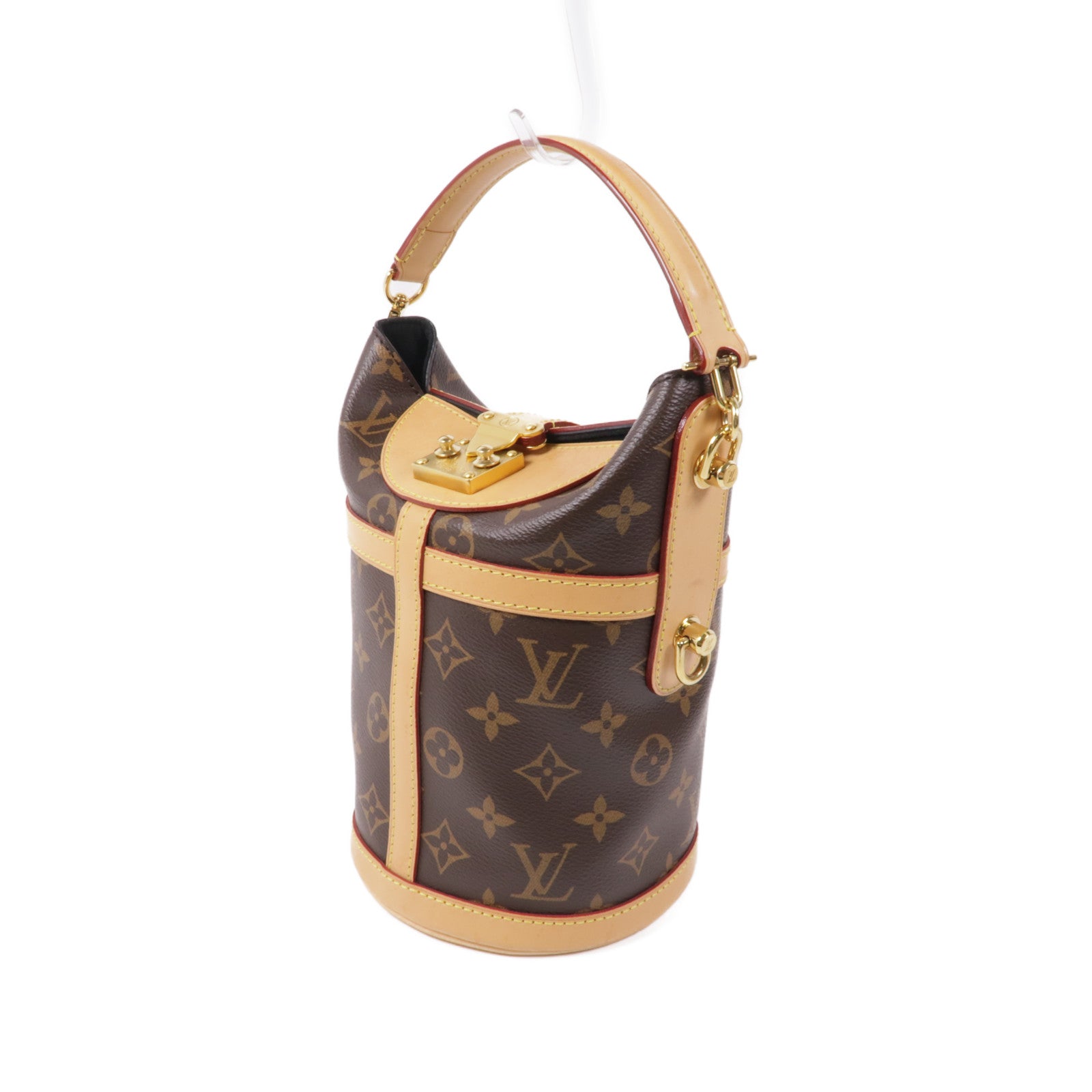 LOUIS VUITTON Monogram Duffle金扣手挽肩背兩用袋棕色