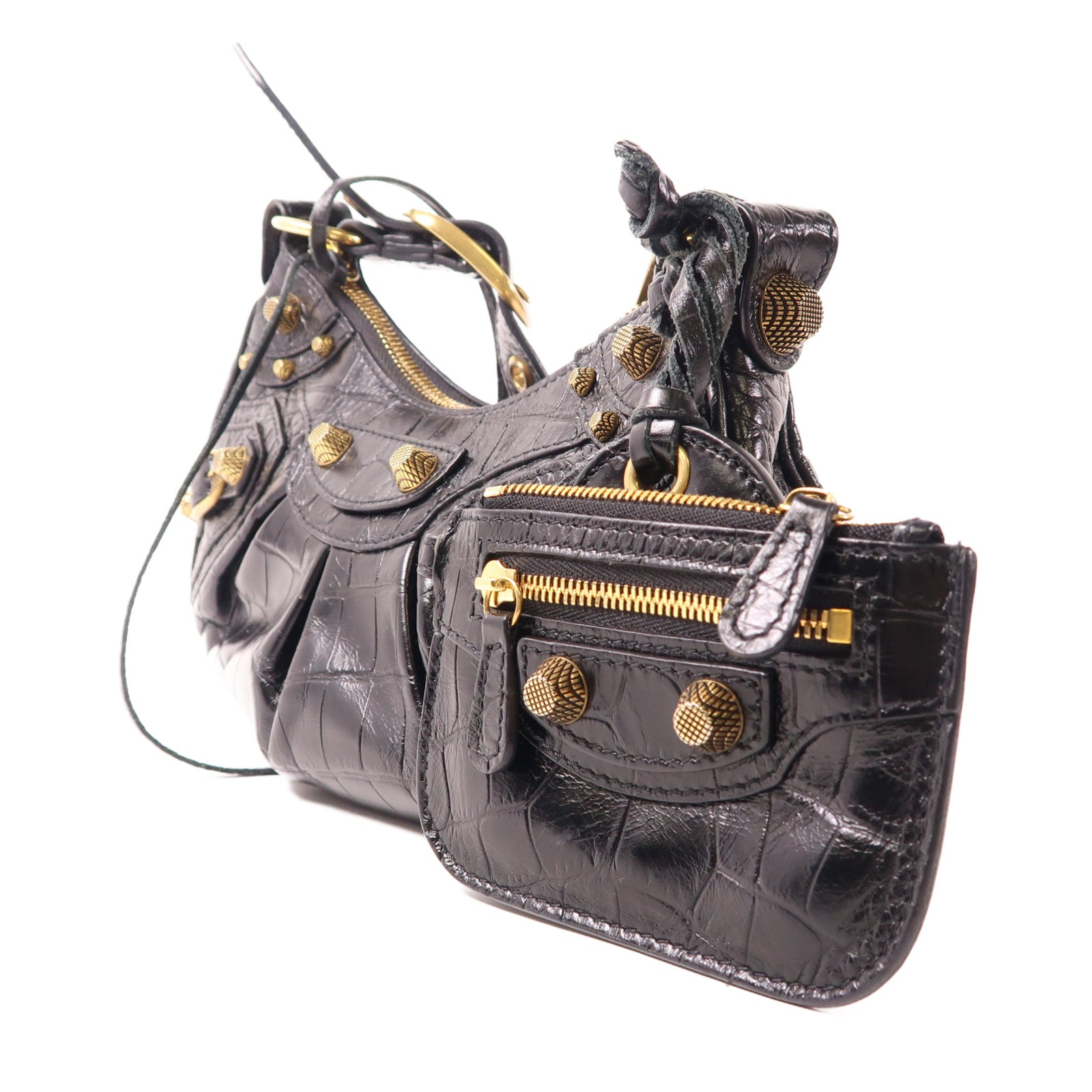 BALENCIAGA 皮革Le Cagole XS金扣肩背袋