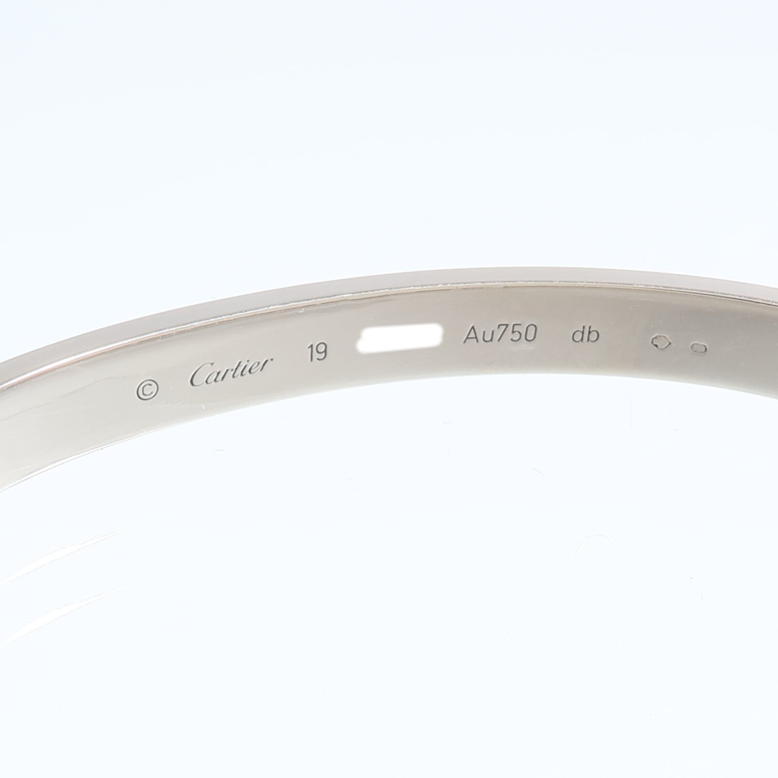 CARTIER 18K白金Love Bangle手鐲
