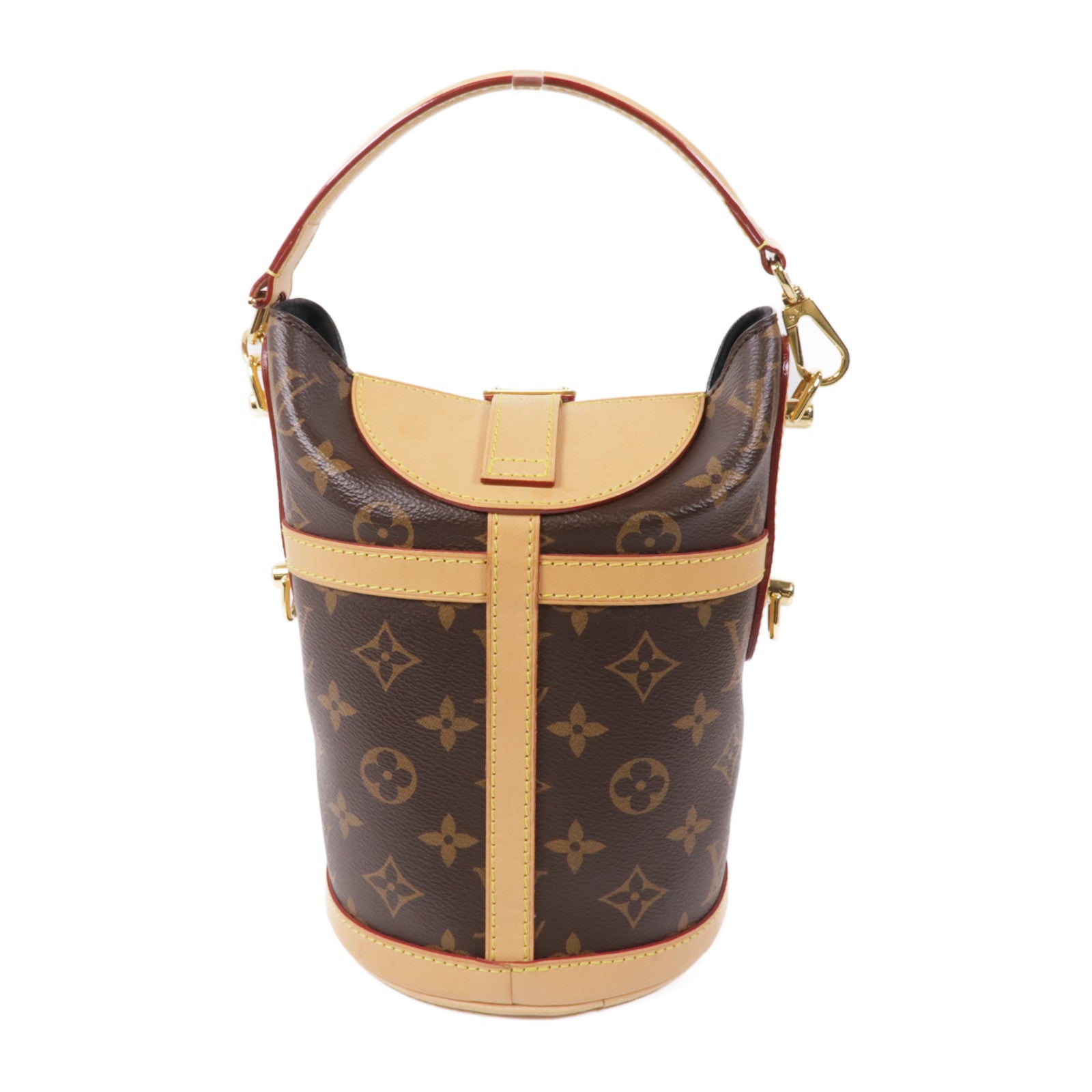 LOUIS VUITTON Monogram Duffle金扣手挽肩背兩用袋棕色