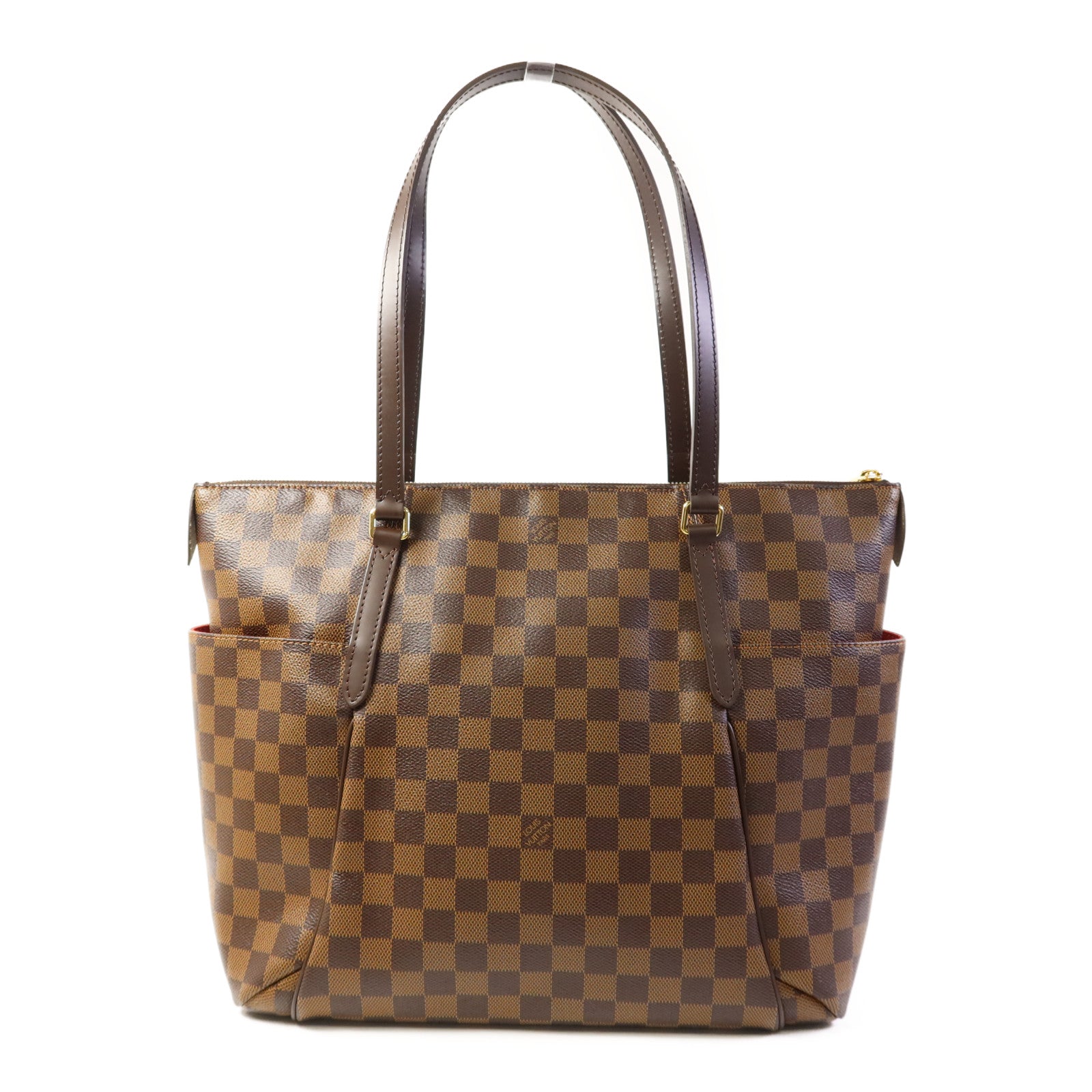LOUIS VUITTON Damier Ebene Totally MM金扣肩背袋