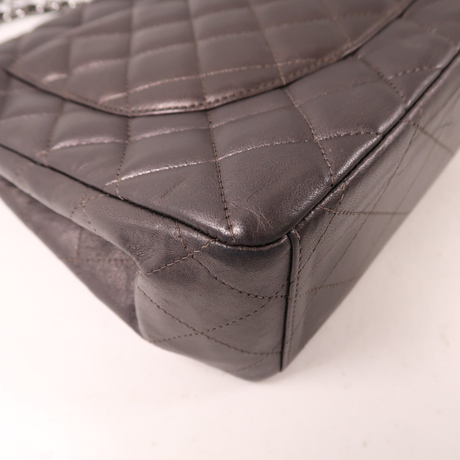 CHANEL CC SHW Large Classic Chain Shoulder Bag A58600 Leather Black