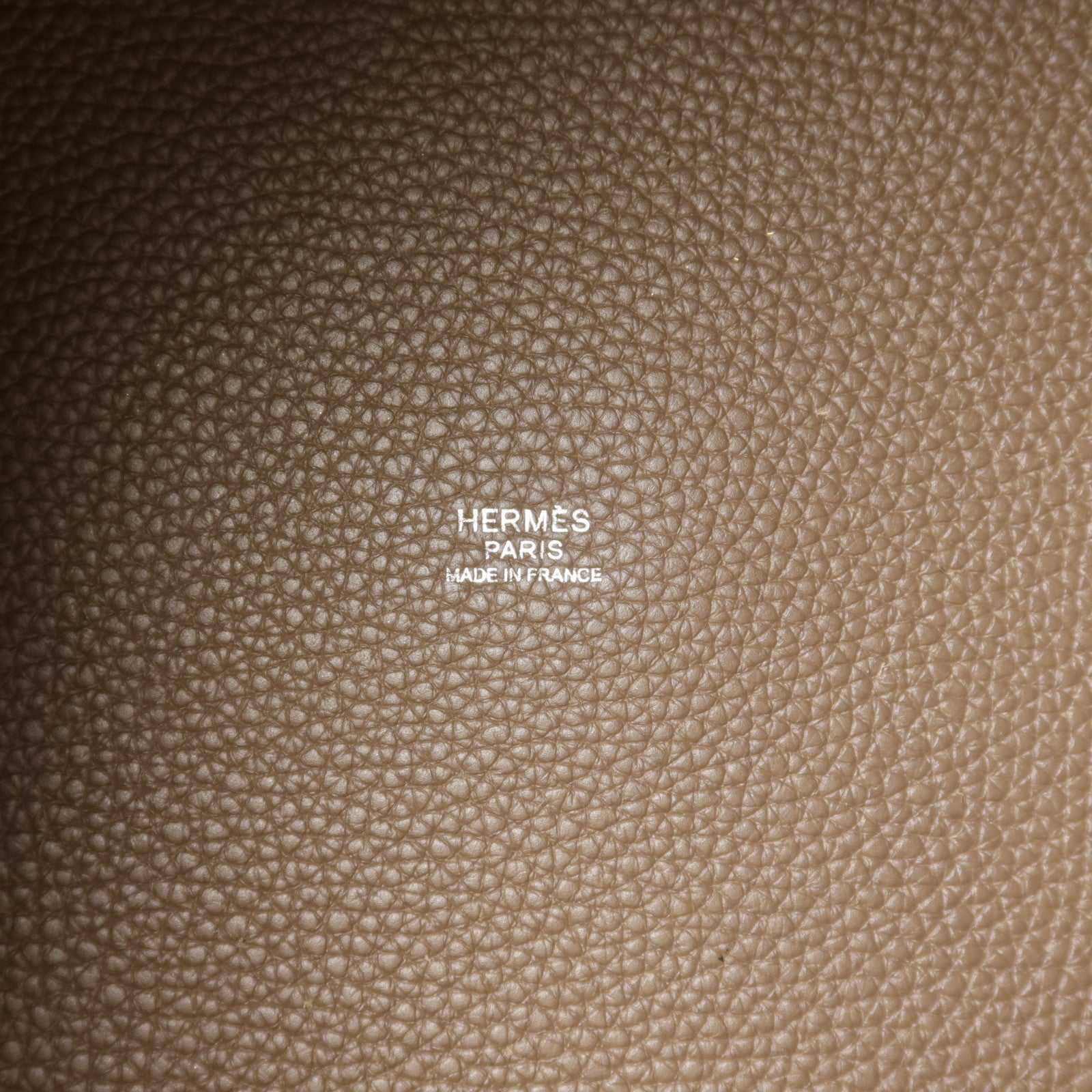 HERMES Clemence皮革Picotin GM手挽袋Etoupe/Etain
