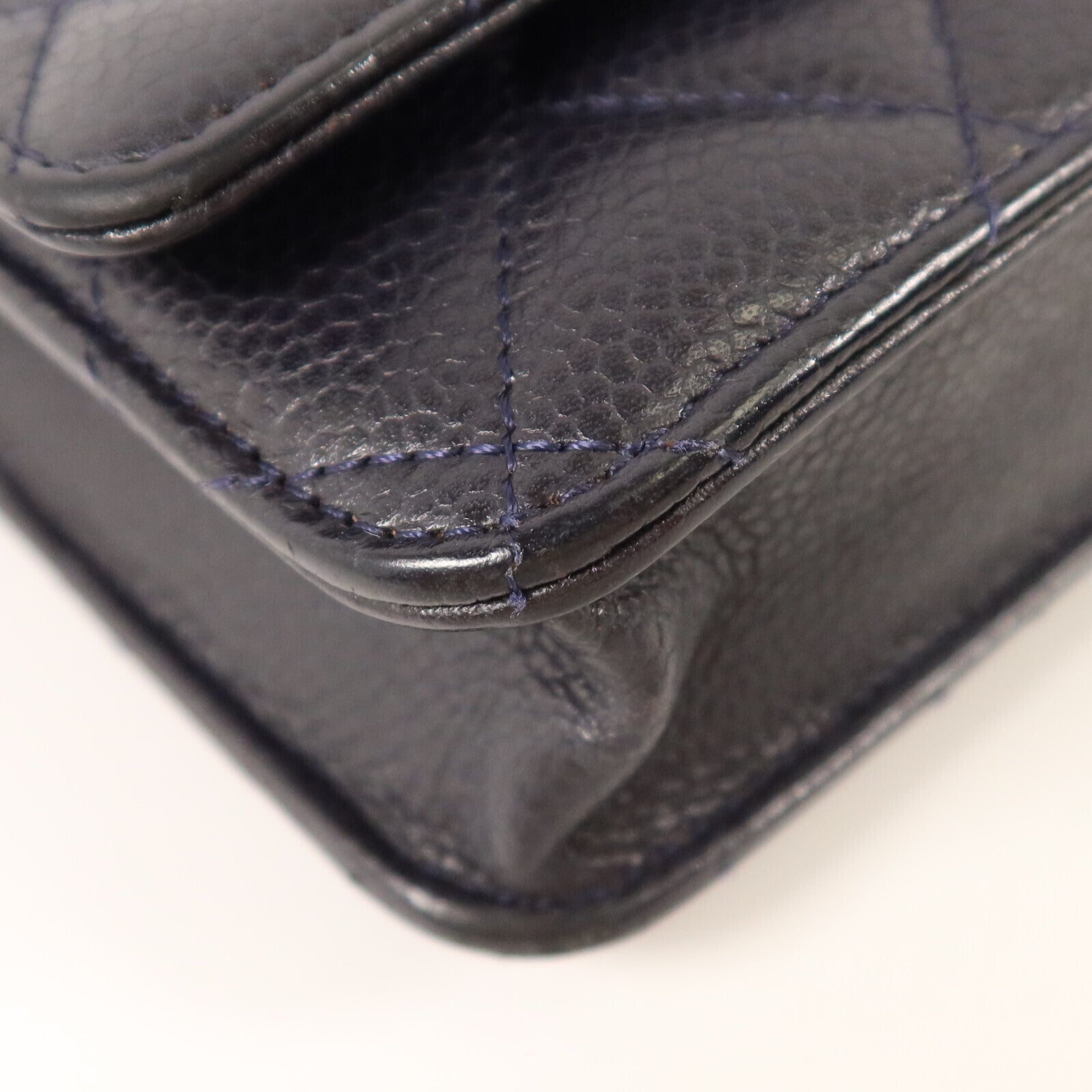 CHANEL 牛皮皮革Wallet On Chain銀扣鏈帶肩背袋