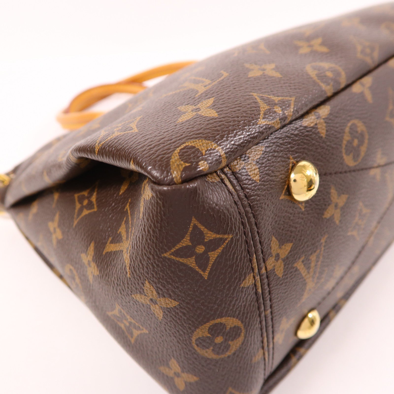 LOUIS VUITTON Monogram Pallas金扣手挽肩背兩用袋棕色