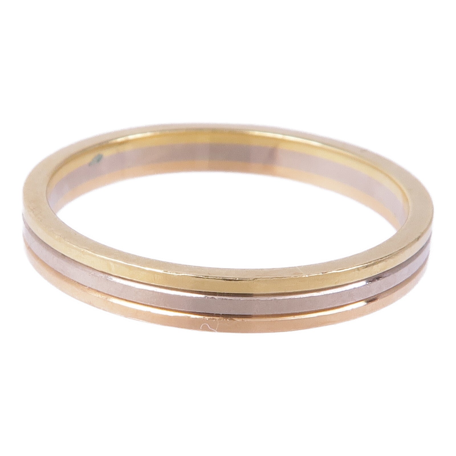 CARTIER 18K黃金/白金/玫瑰金Three Gold Ring戒指Cariter#53/US#6.25