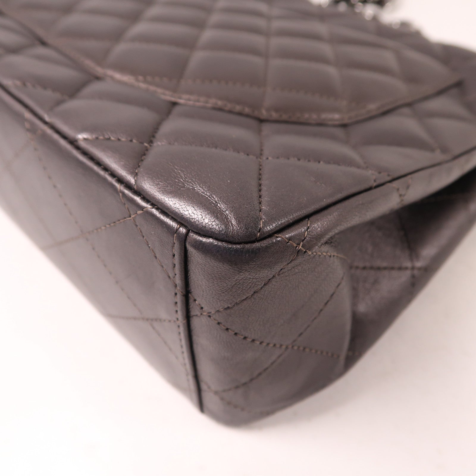 CHANEL CC SHW Large Classic Chain Shoulder Bag A58600 Leather Black