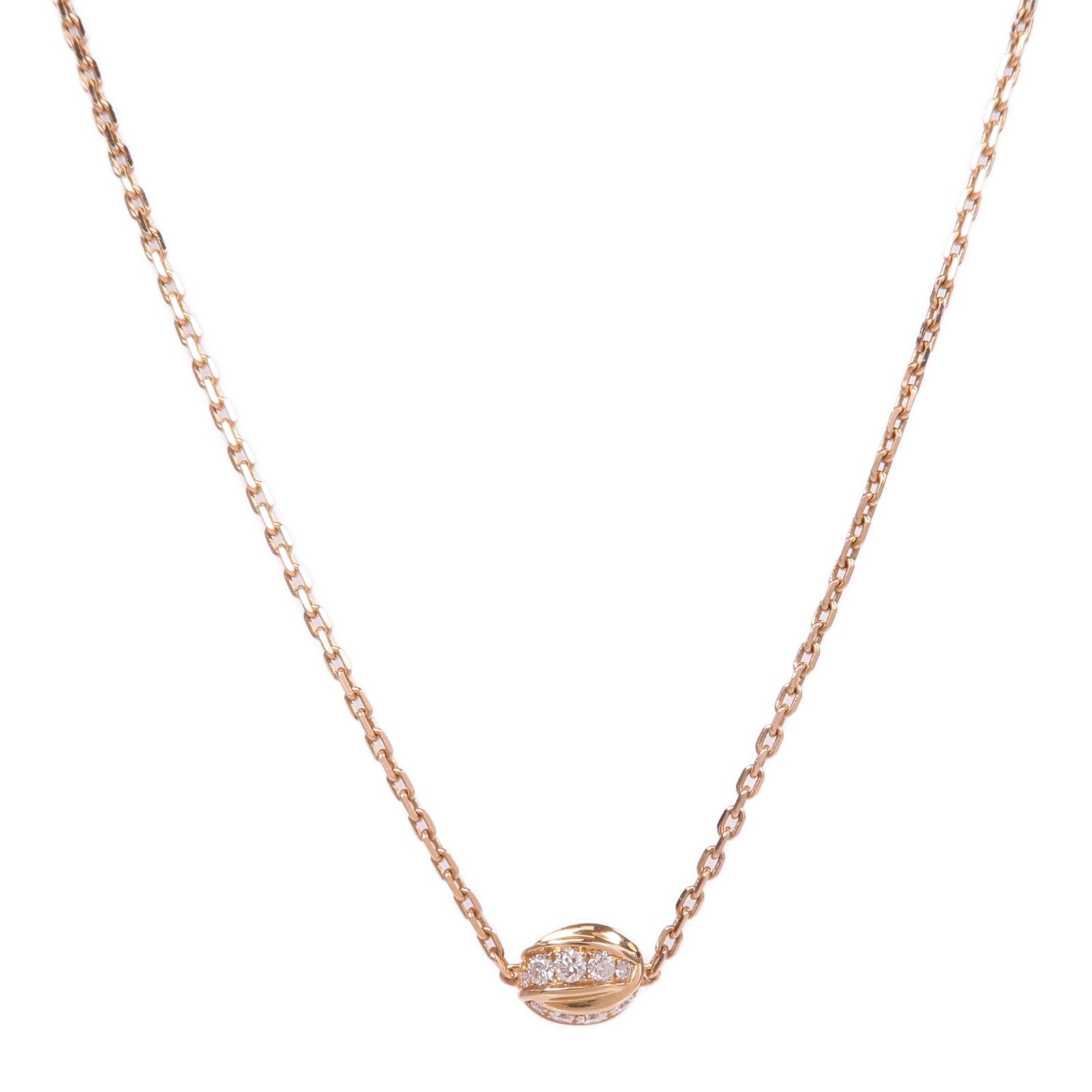 Chaumet 18K玫瑰金Liens Seduction Pendant鑽石項鍊