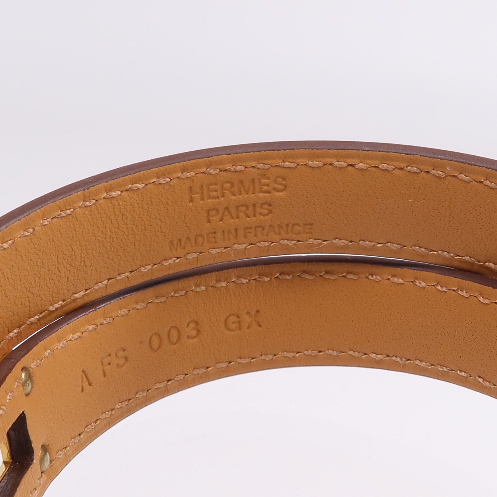 HERMES Swift皮革Kelly Double Tour金扣手鏈