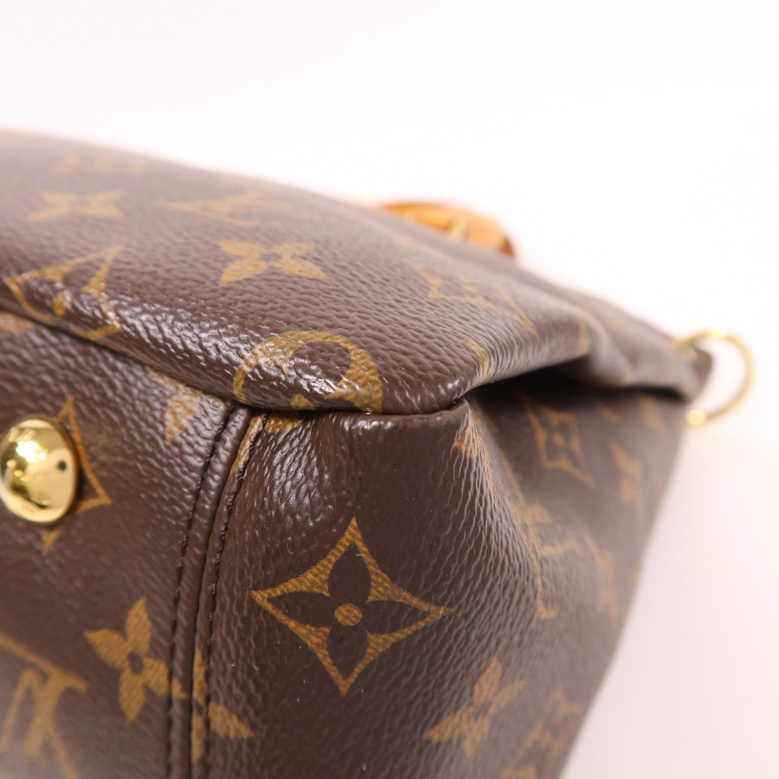 LOUIS VUITTON Monogram Pallas金扣手挽肩背兩用袋棕色