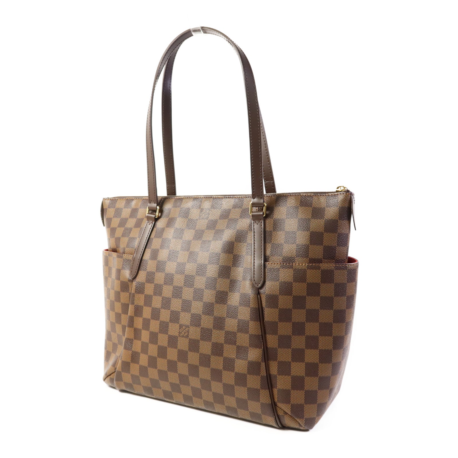 LOUIS VUITTON Damier Ebene Totally MM金扣肩背袋