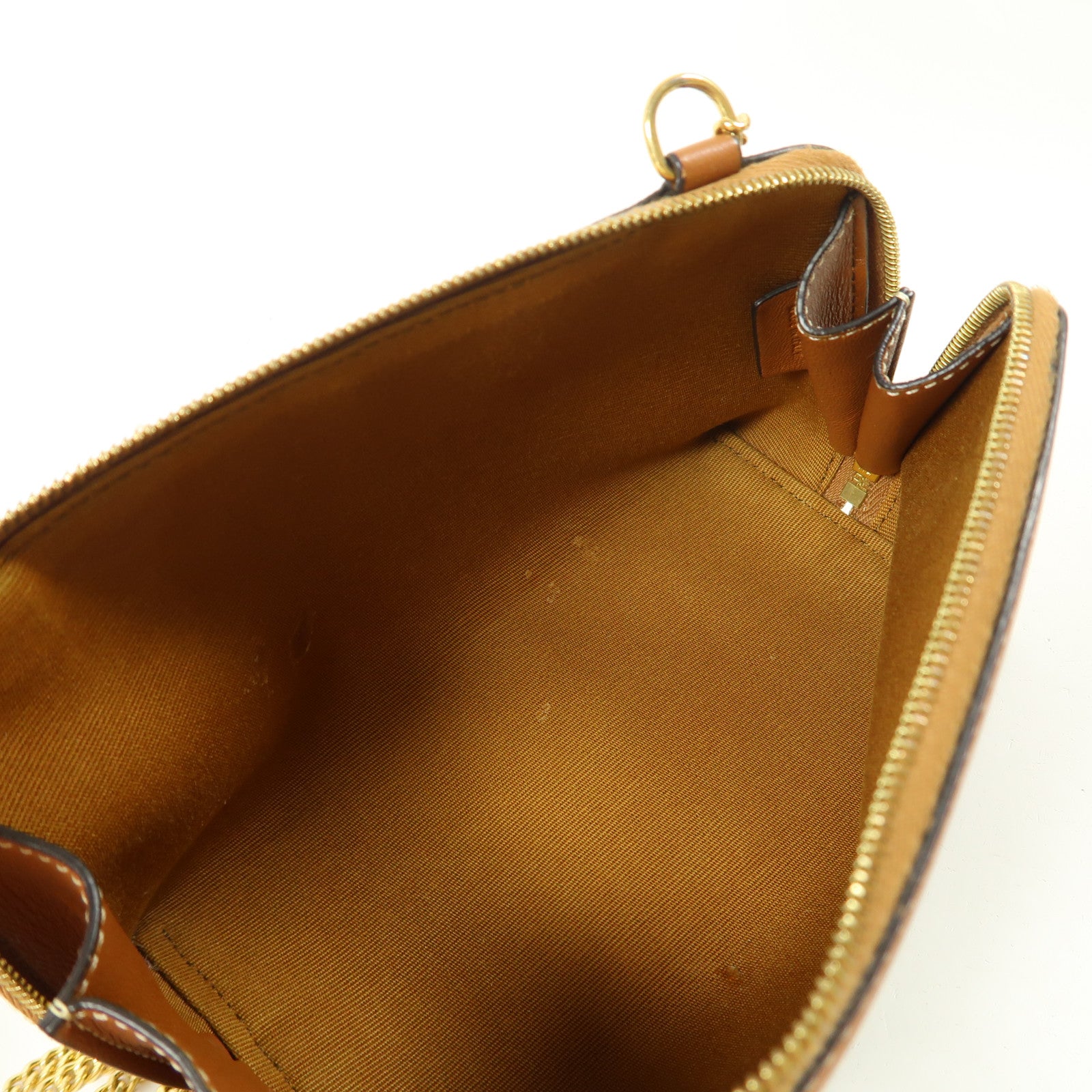 CELINE 塗層帆布Chain Shoulder金扣鏈帶肩背袋