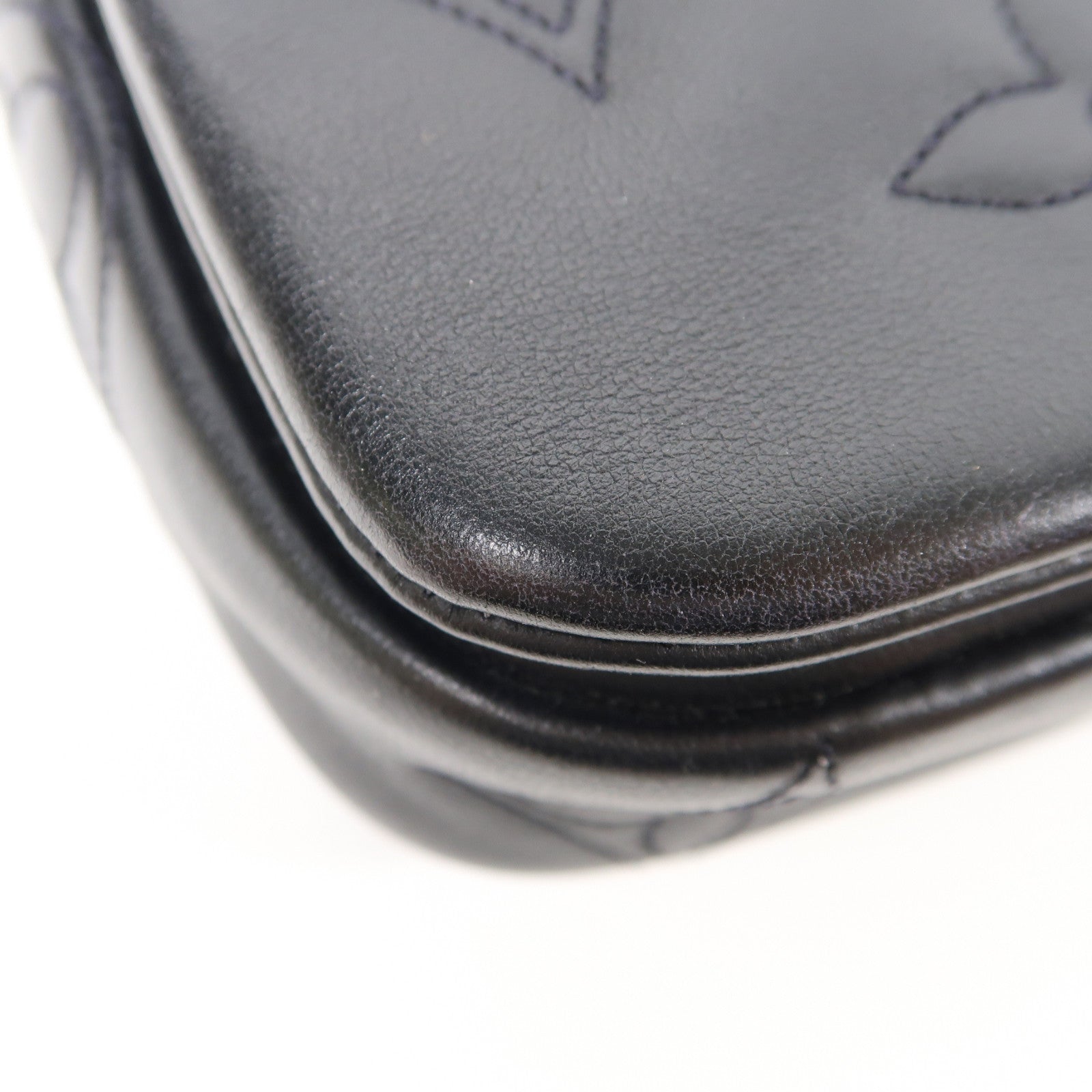 LOUIS VUITTON 牛皮皮革Bubblegram Wallet On Strap金扣手挽肩背兩用袋黑色