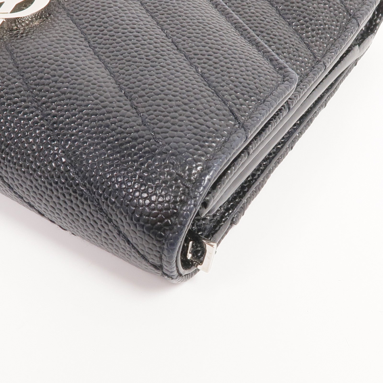 SAINT LAURENT 牛皮皮革Trifold Wallet銀扣錢包