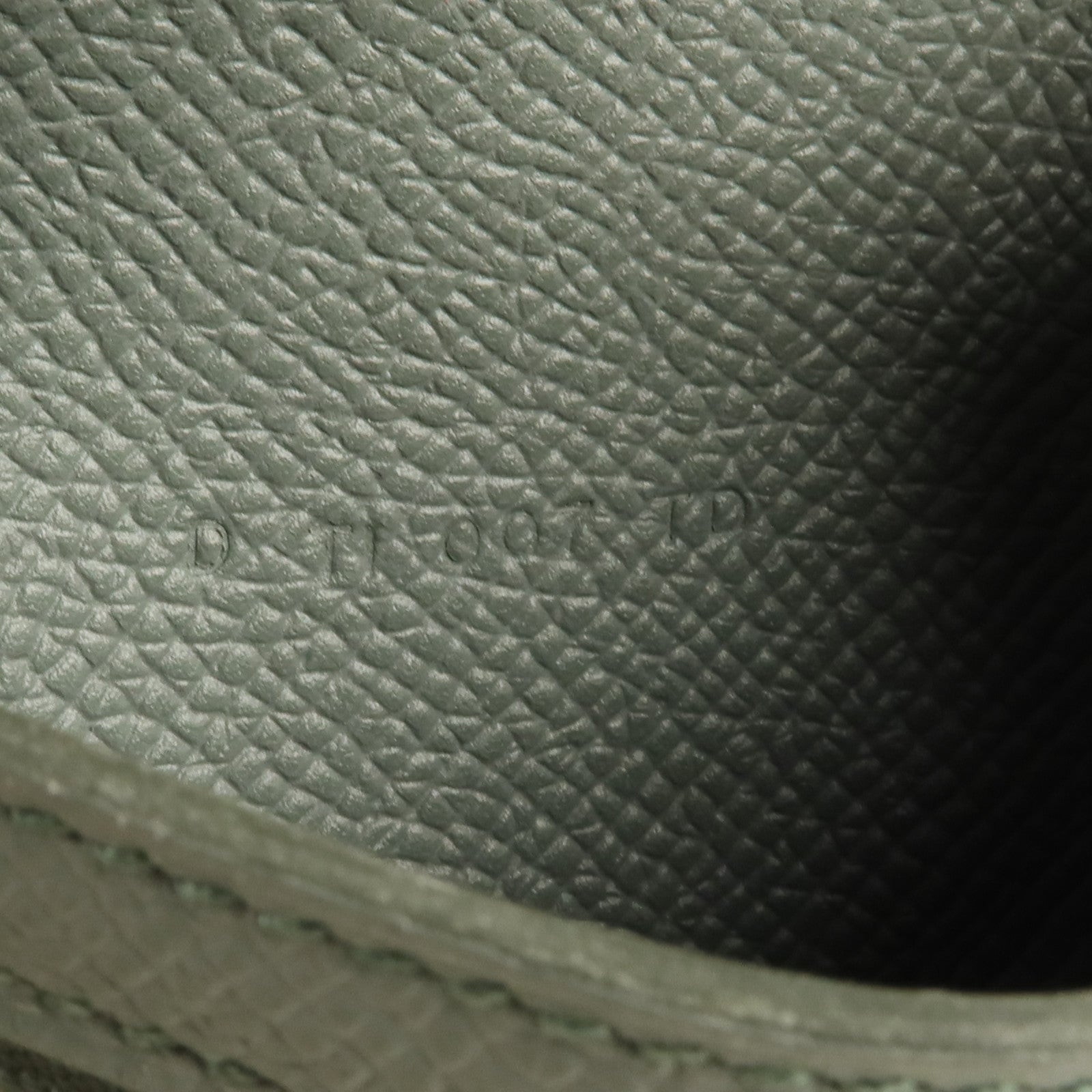 HERMES Epsom皮革Clic 12錢包Vert Amande