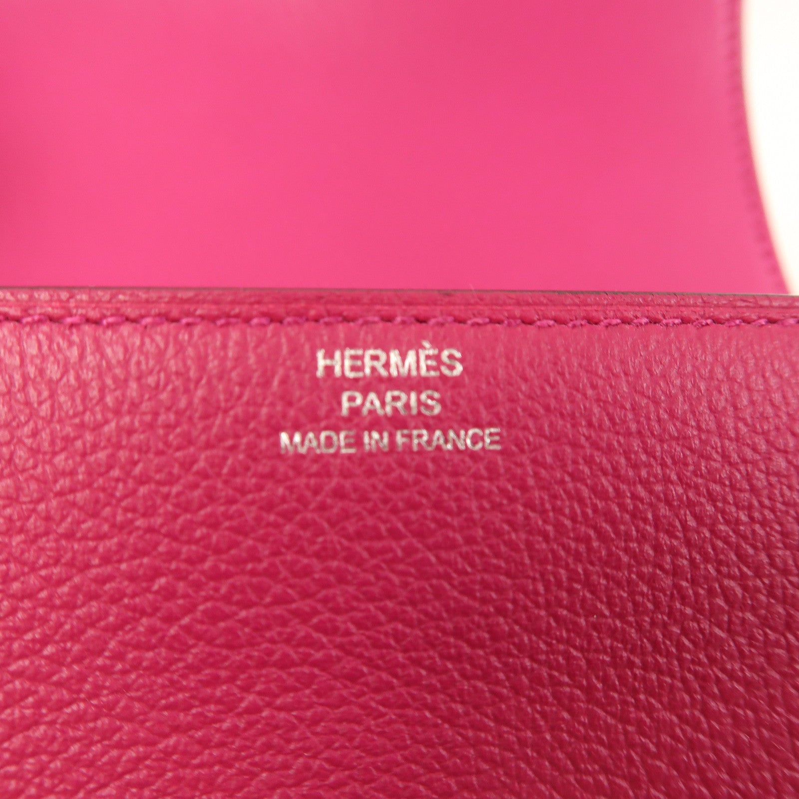 HERMES 【激減優惠】Evercolor皮革Wallet 2002銀扣錢包紫色